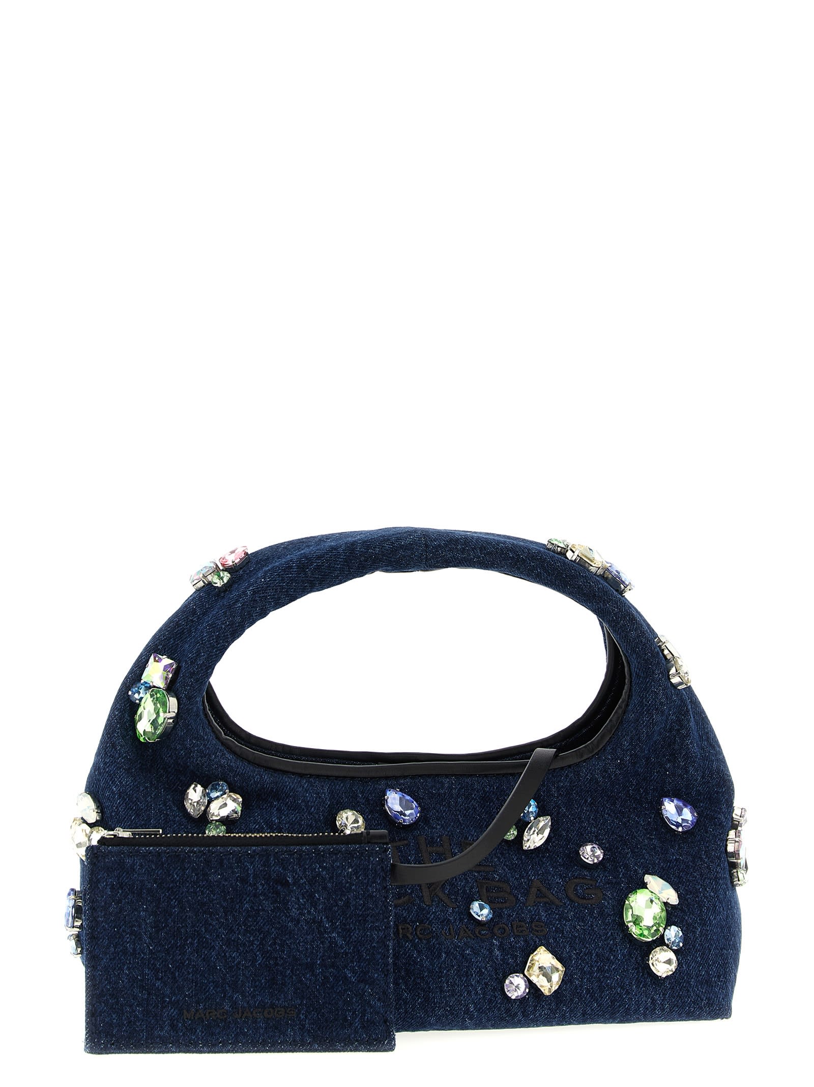 Marc Jacobs The Gem Denim Mini Sack Handbag In Blue
