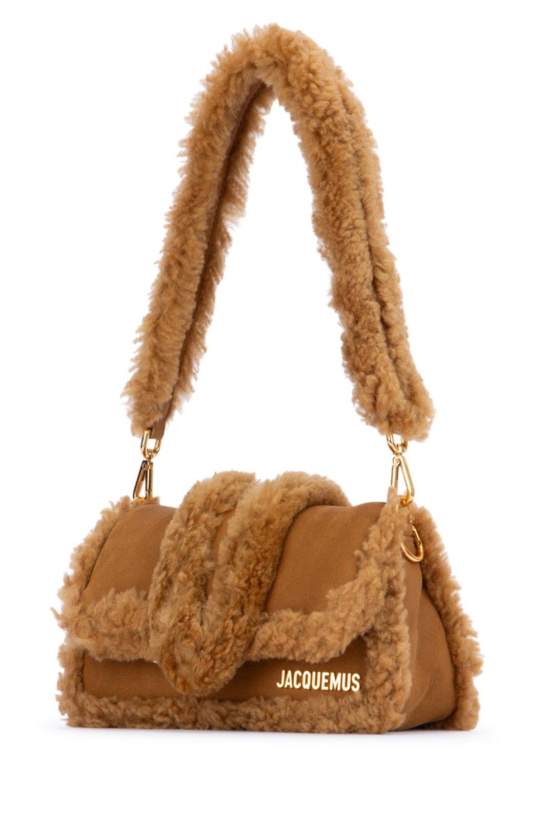 Shop Jacquemus Le Petit Bambimou Doux Shoulder Bag In Brown