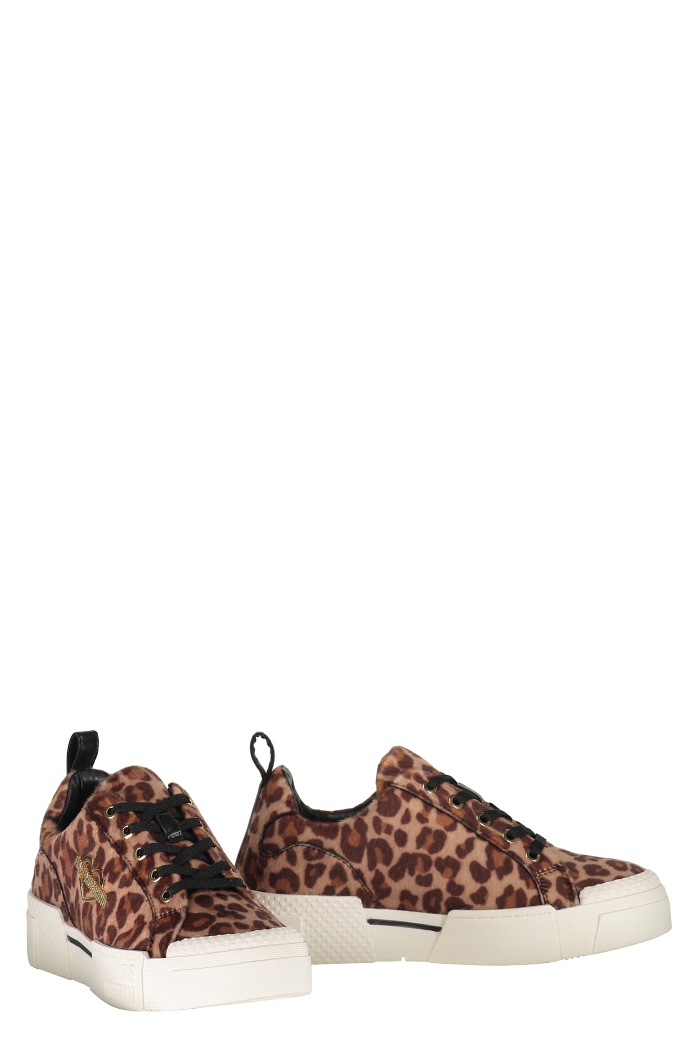 Shop Love Moschino Low-top Sneakers In Animalier