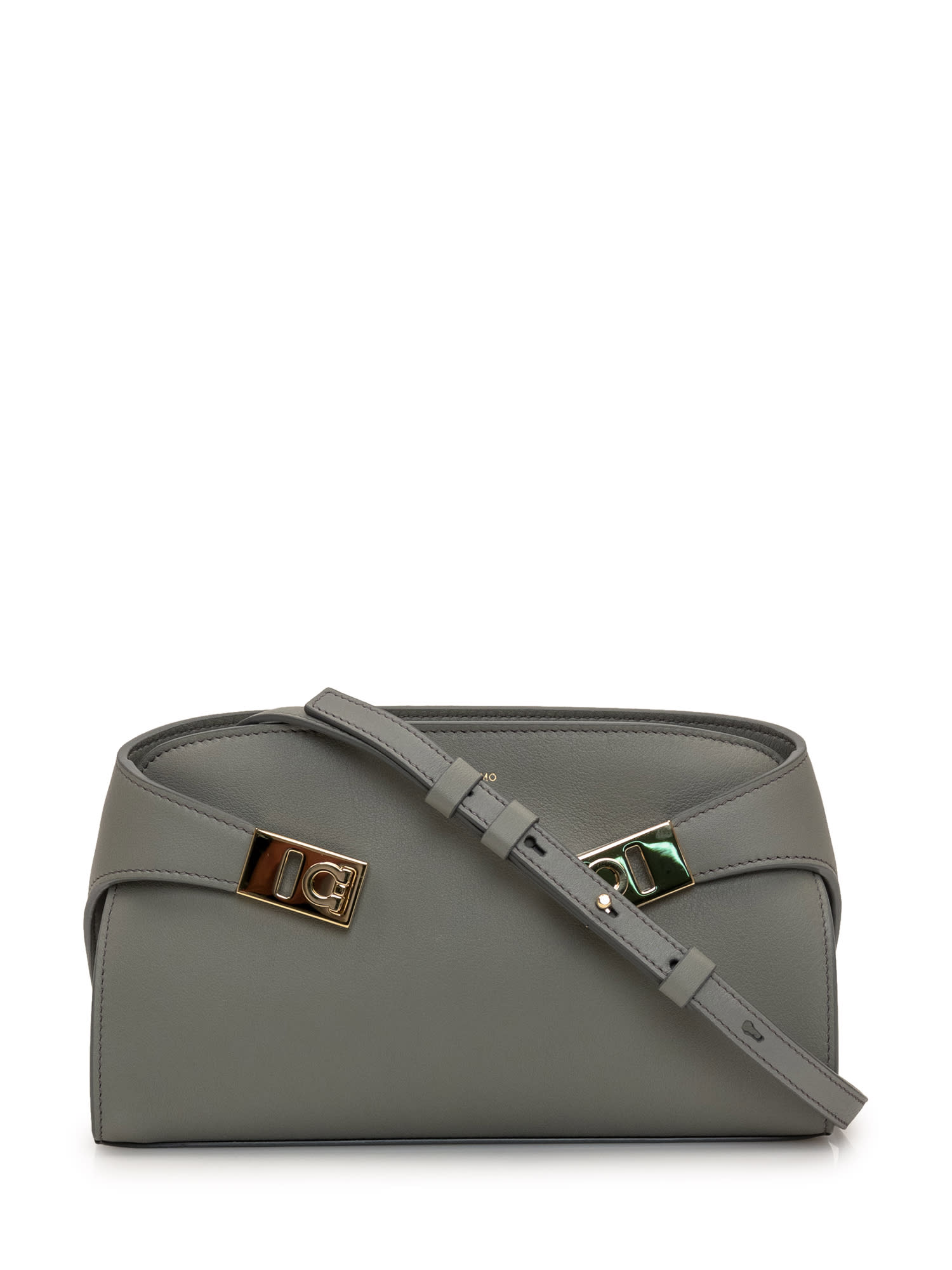 Shop Ferragamo Hig Borsa In Ash Grey