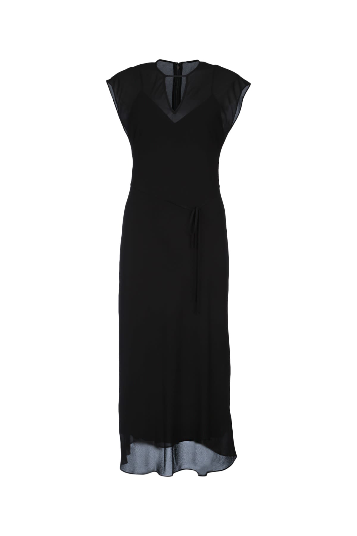 Calvin Klein Sheer Georgette Ns Midi Dress