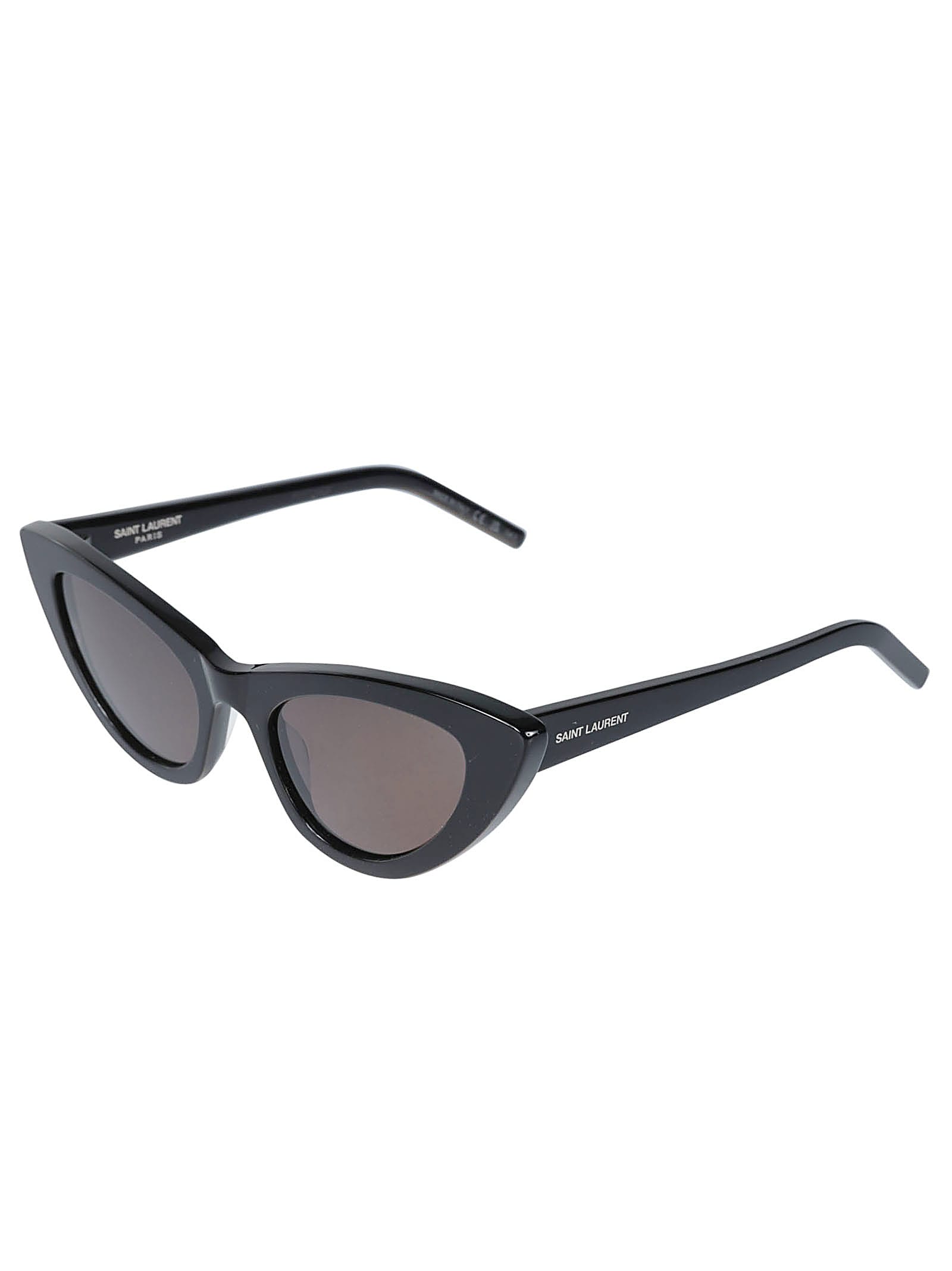 Shop Saint Laurent Lily Sunglasses In Black/grey