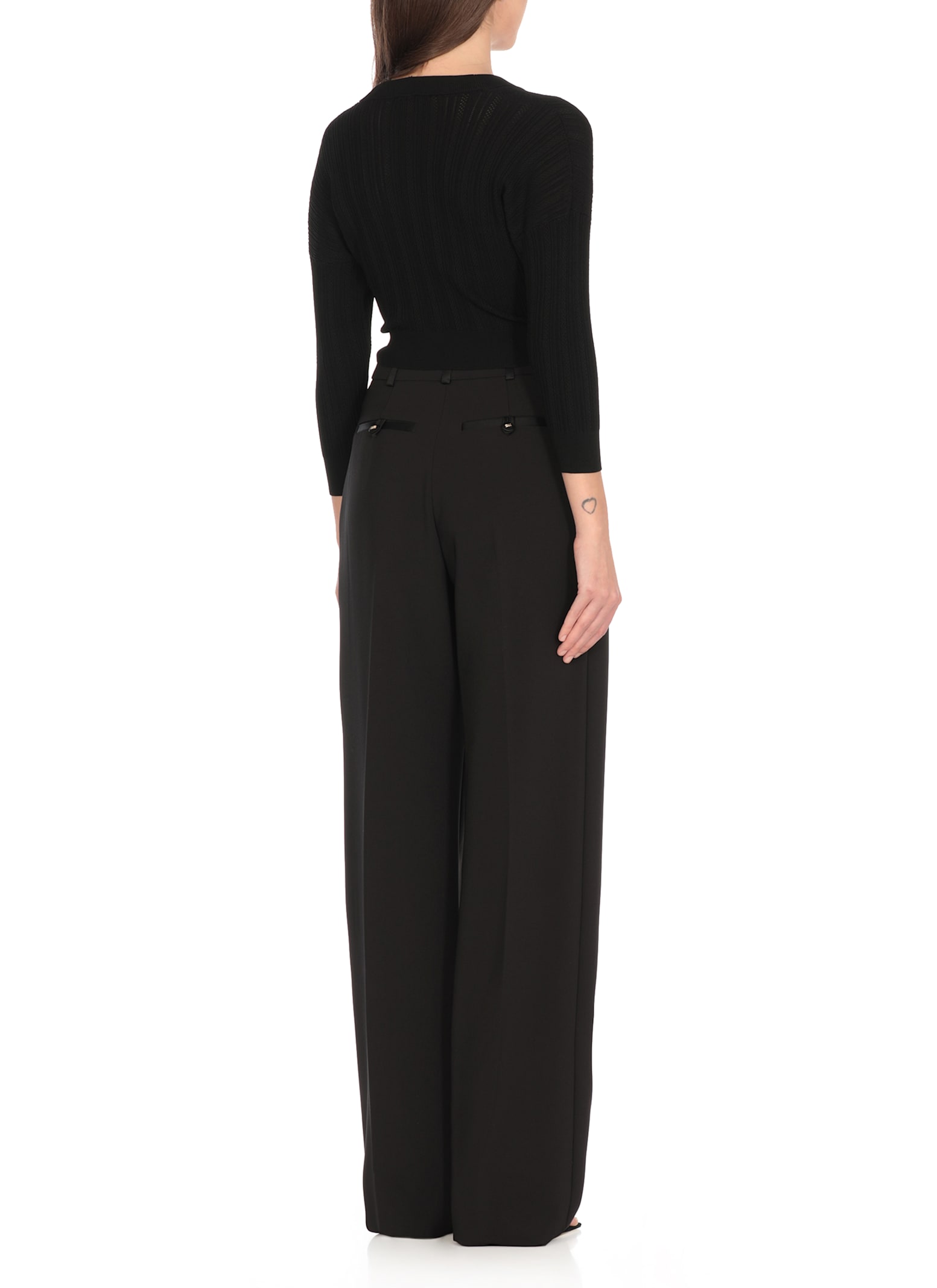 Shop Elisabetta Franchi Viscose Sweater In Nero