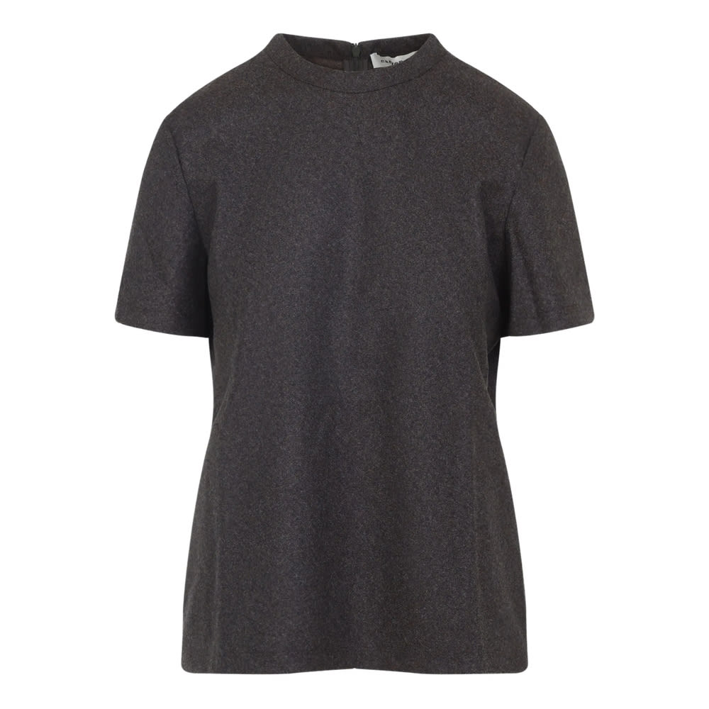 Carven Fitted T-shirt In Gray