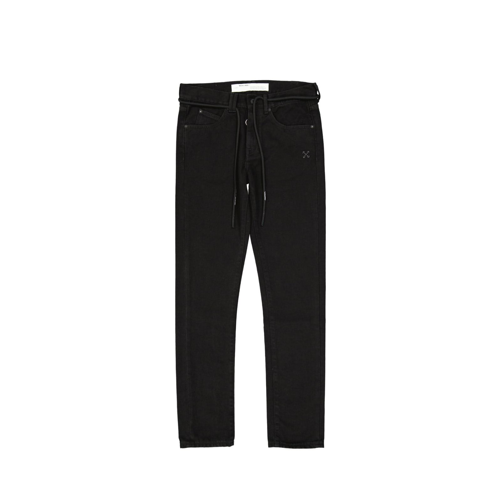 Shop Off-white Cotton Denim Jeans In Black