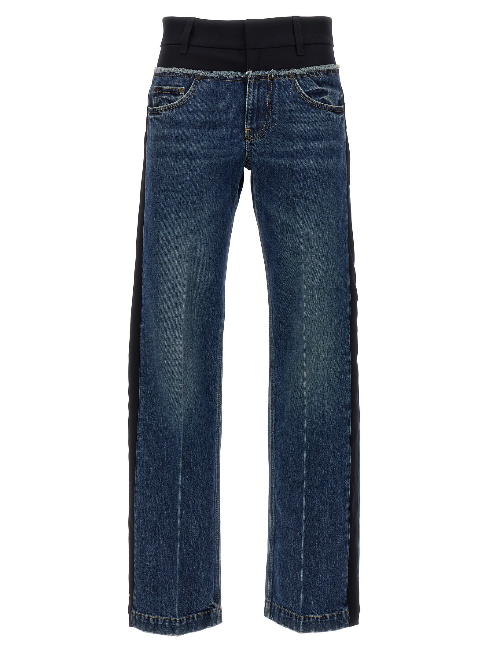 STELLA MCCARTNEY TWO-MATERIAL JEANS