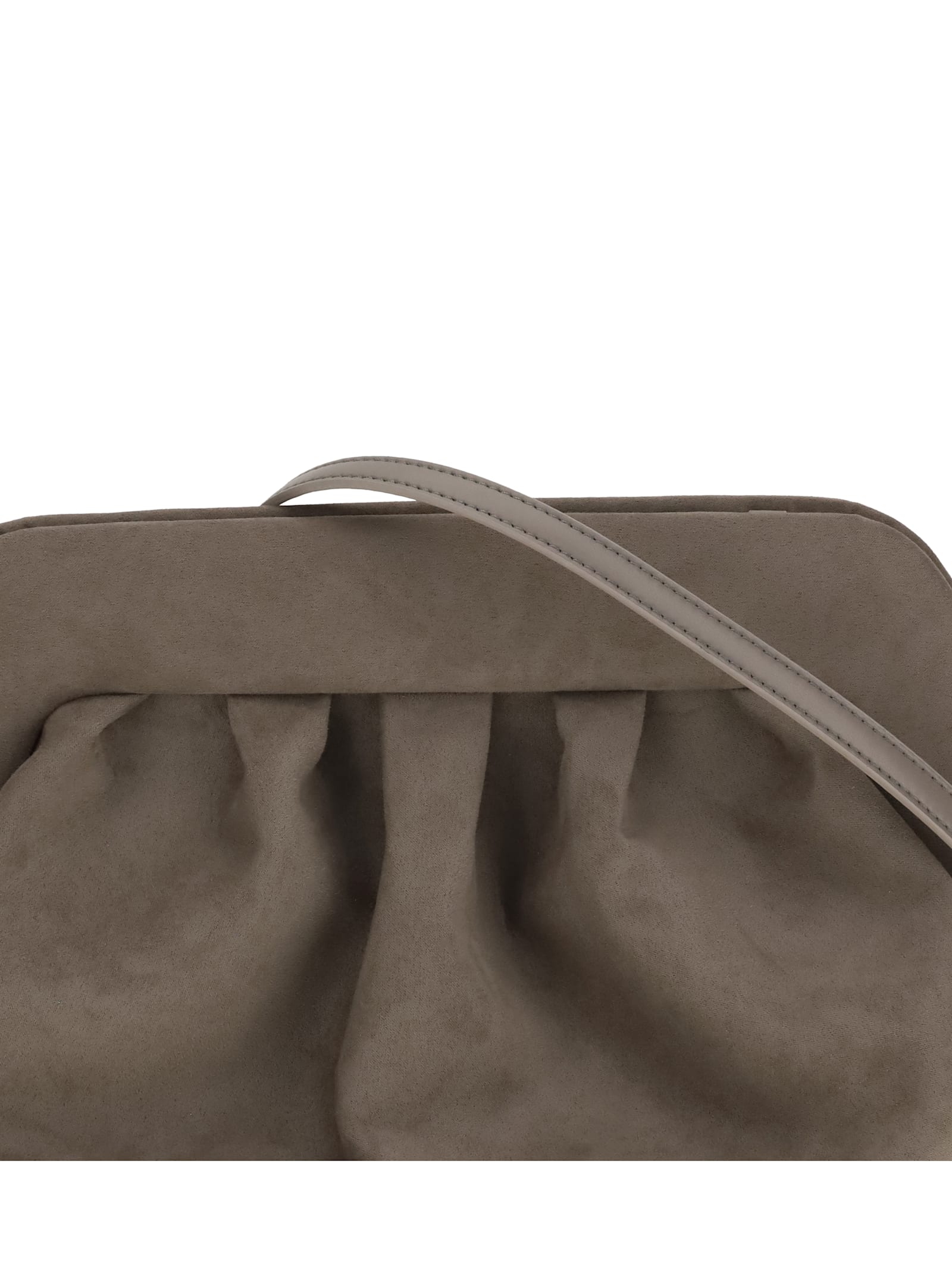Themoirè Bios Suede Clutch Bag