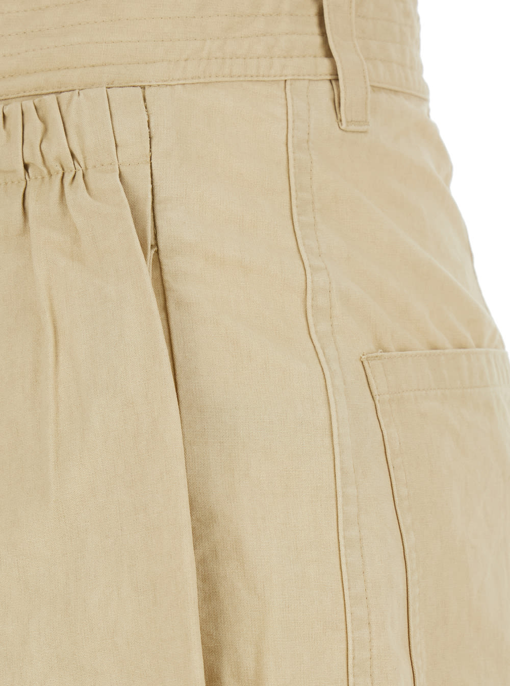ISABEL MARANT INAYA PANTS IN BEIGE COTTON