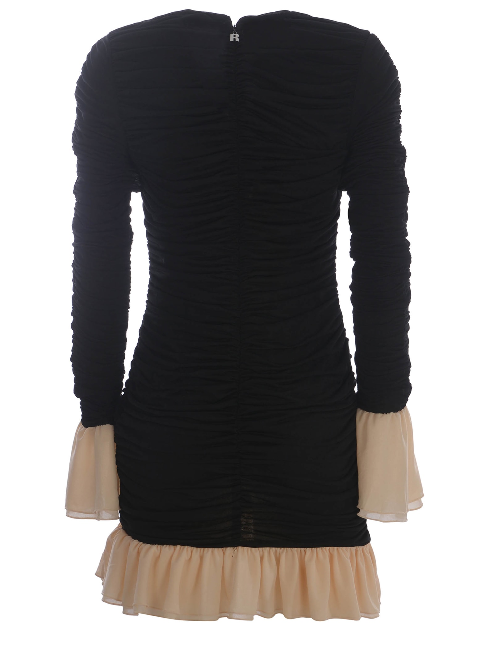 Shop Rotate Birger Christensen Dress Rotate Two-tone In Black