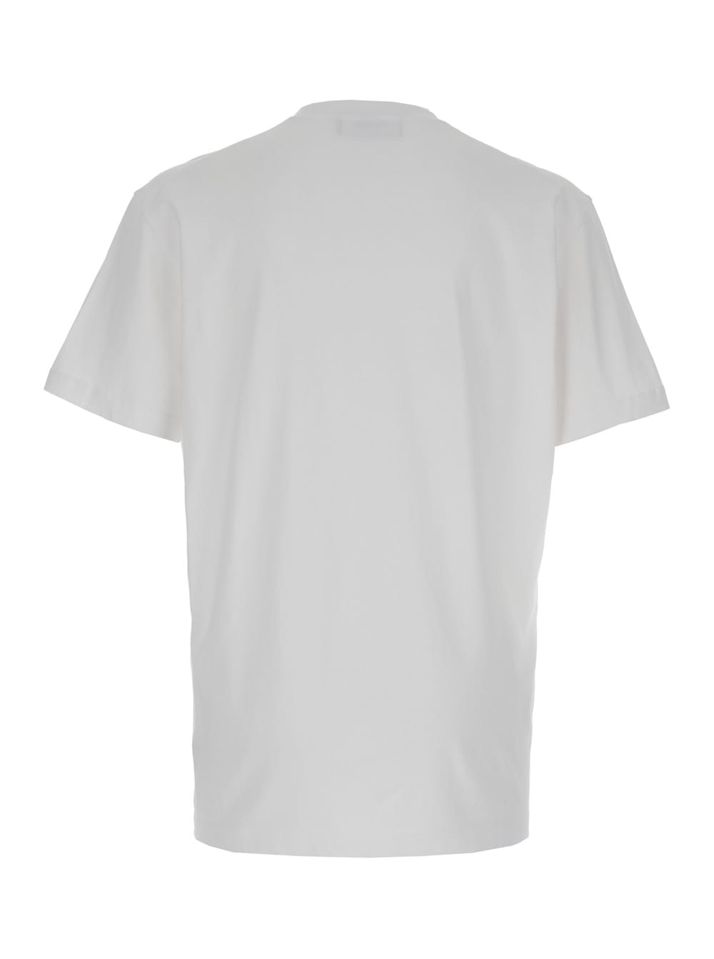 Shop Dsquared2 White T-shirt With Dripping Maple Print In Cotton Man