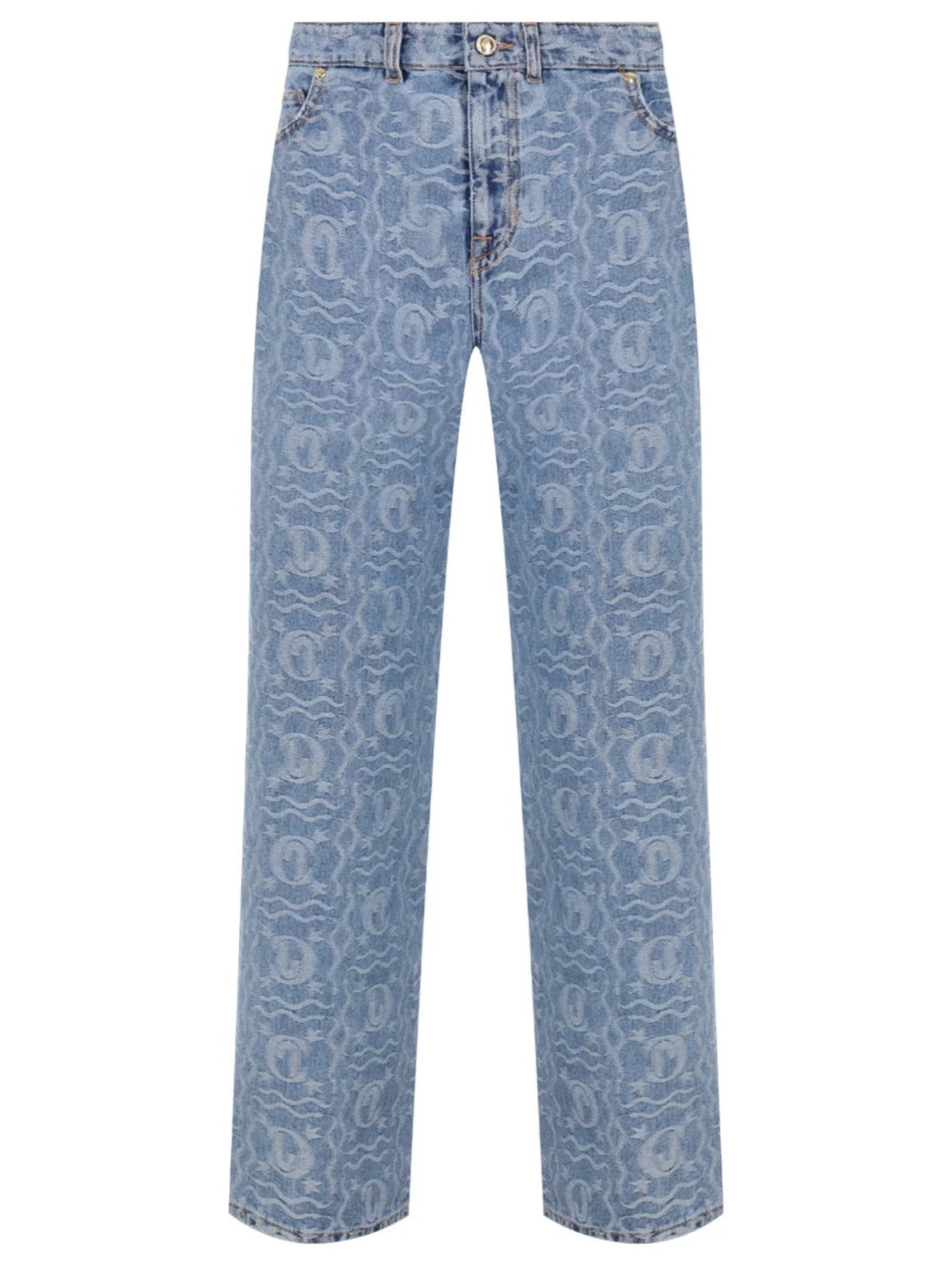 Just Cavalli Straight Trousers In Blue