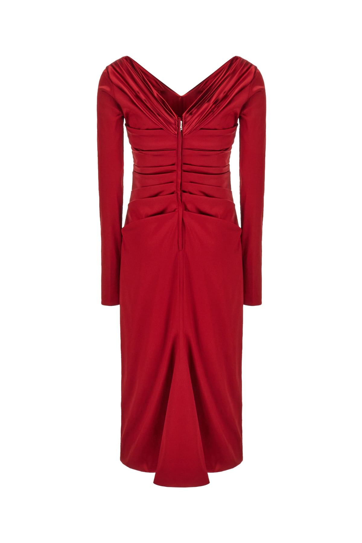 Shop Dolce & Gabbana Red Stretch Acetate Blend Dress In R0384