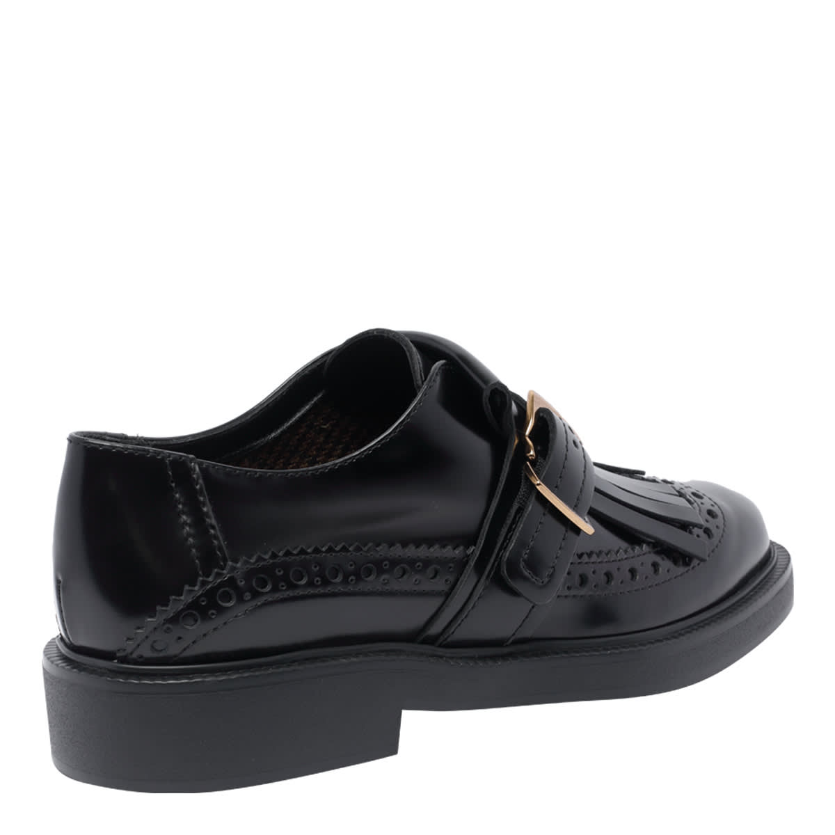 Shop Tod's Leather Laced Up Shoes In Black