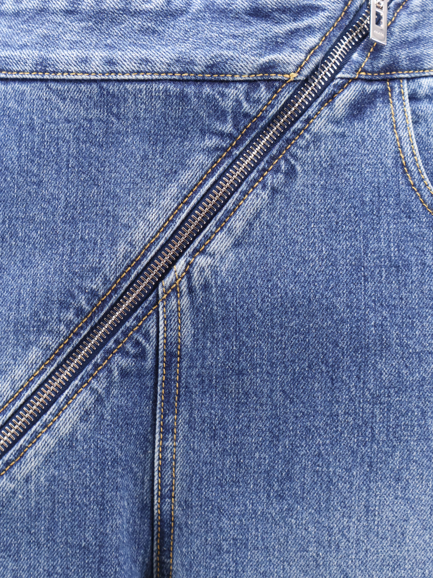 Alaïa Spiral Stone Washed Jeans In Blue