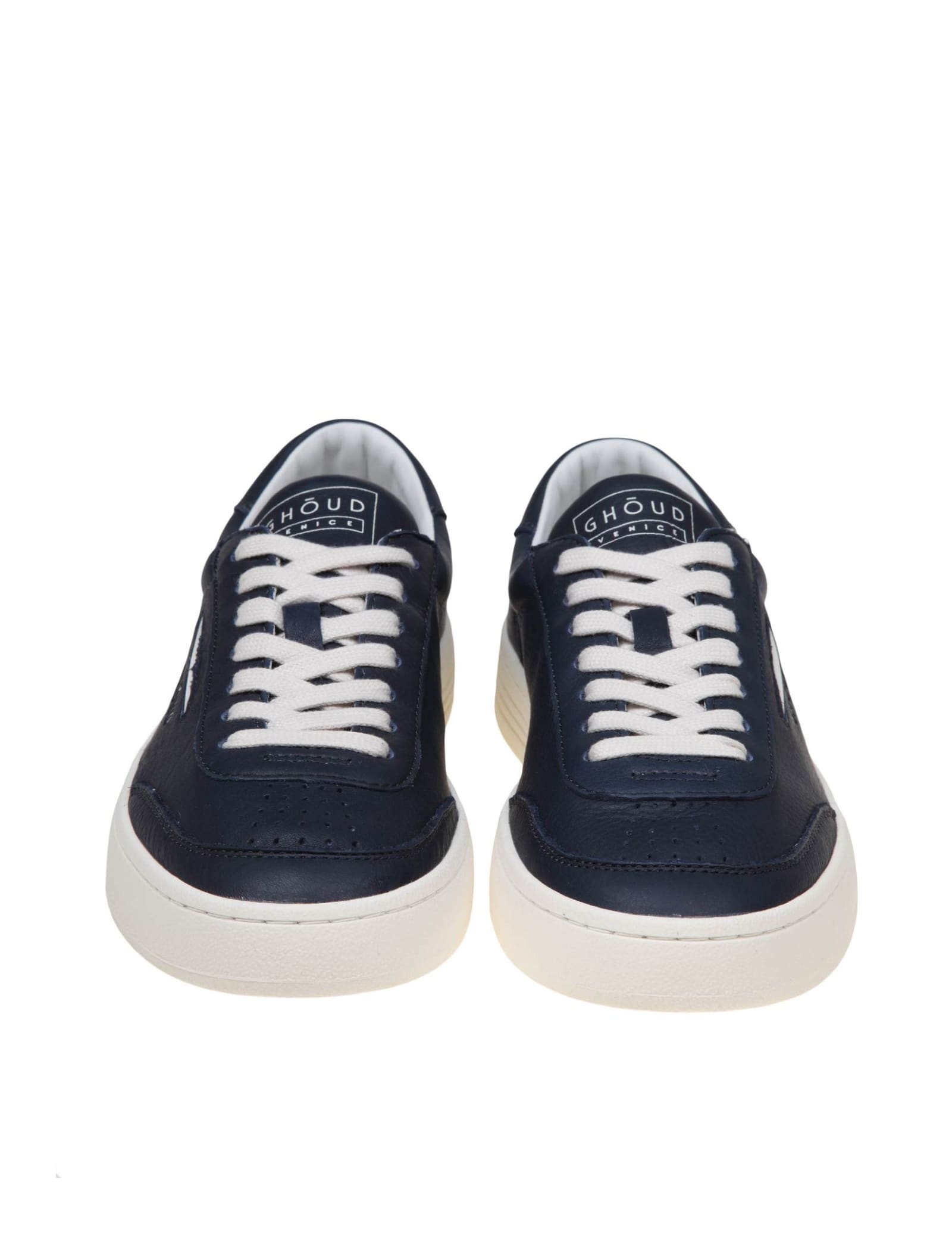 Shop Ghoud Lido Low Sneakers In Blue Leather