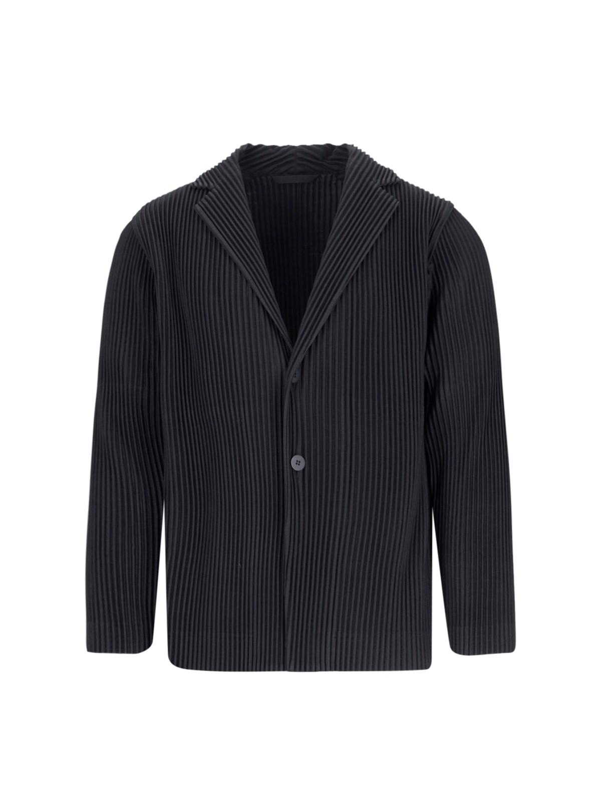 Shop Issey Miyake Tailored Pleats 1 Blazer In Black