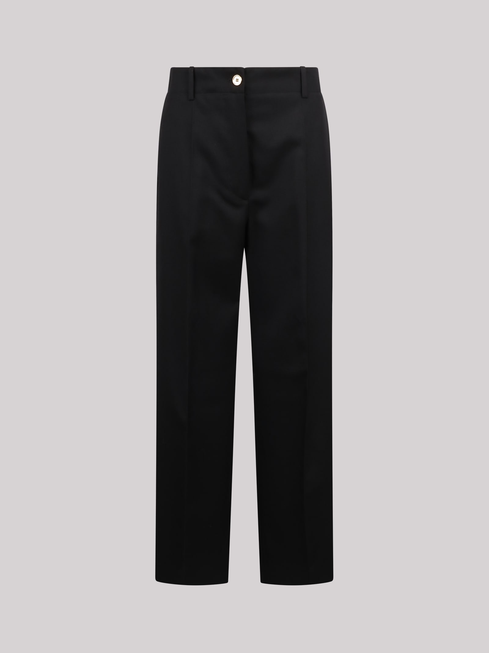 Shop Patou Straight Model Trousers In Black