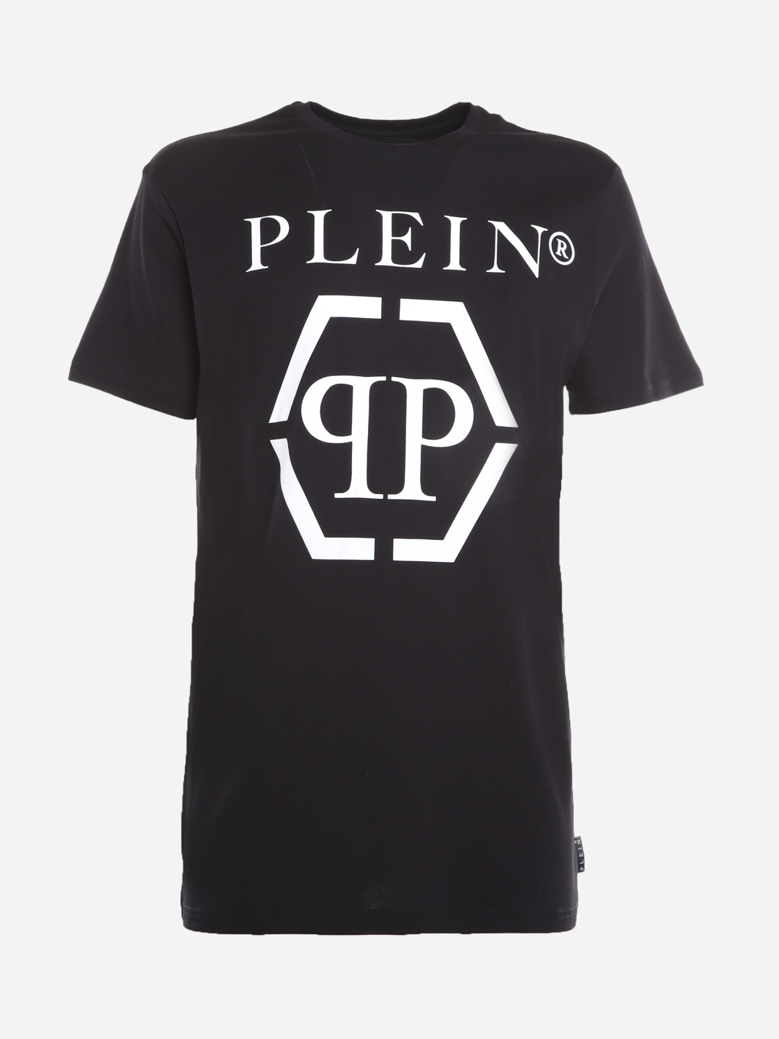 Philipp Plein Cotton T-shirt With Contrasting Logo Print