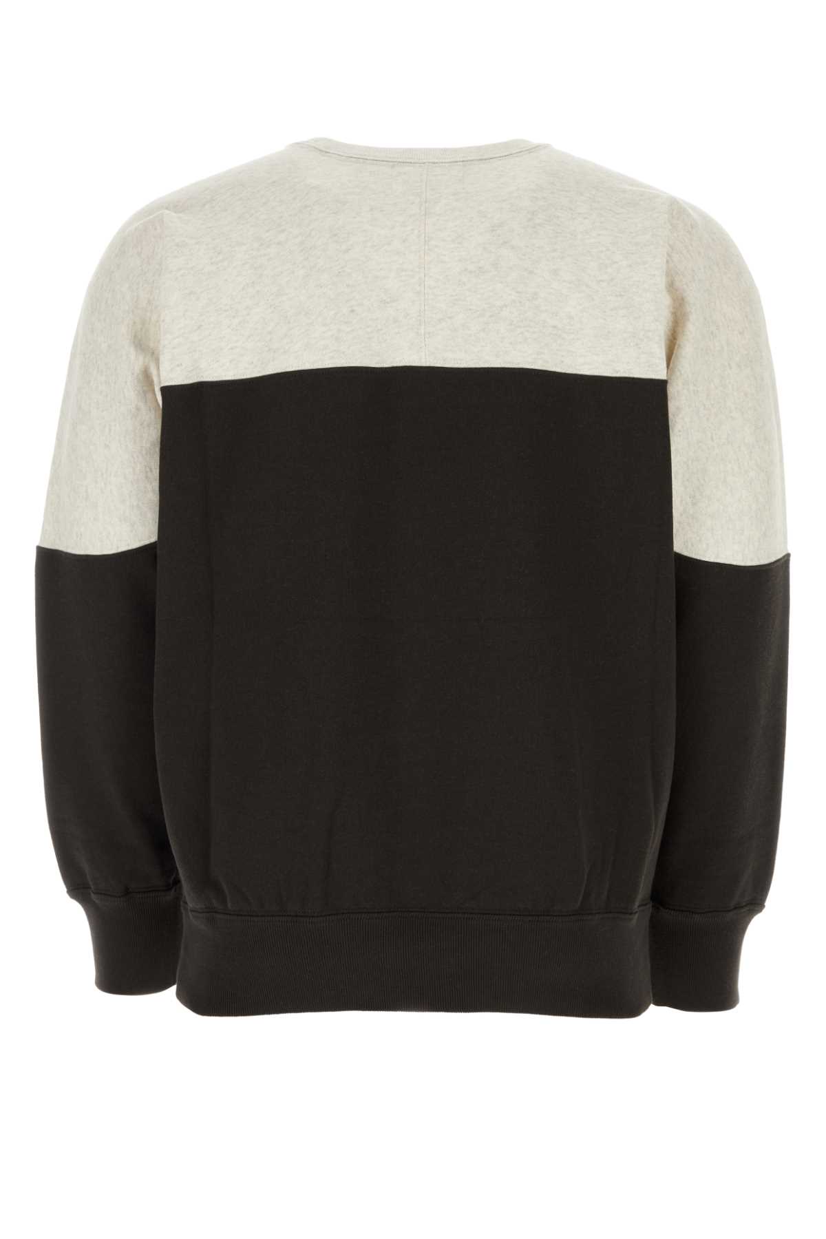 Shop Isabel Marant Slate Cotton Blend Oversize Howley Sweatshirt In Fadedblack