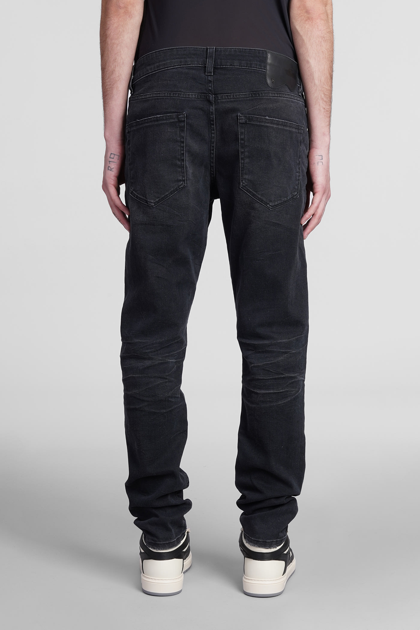 Shop Salvatore Santoro Jeans In Black Cotton