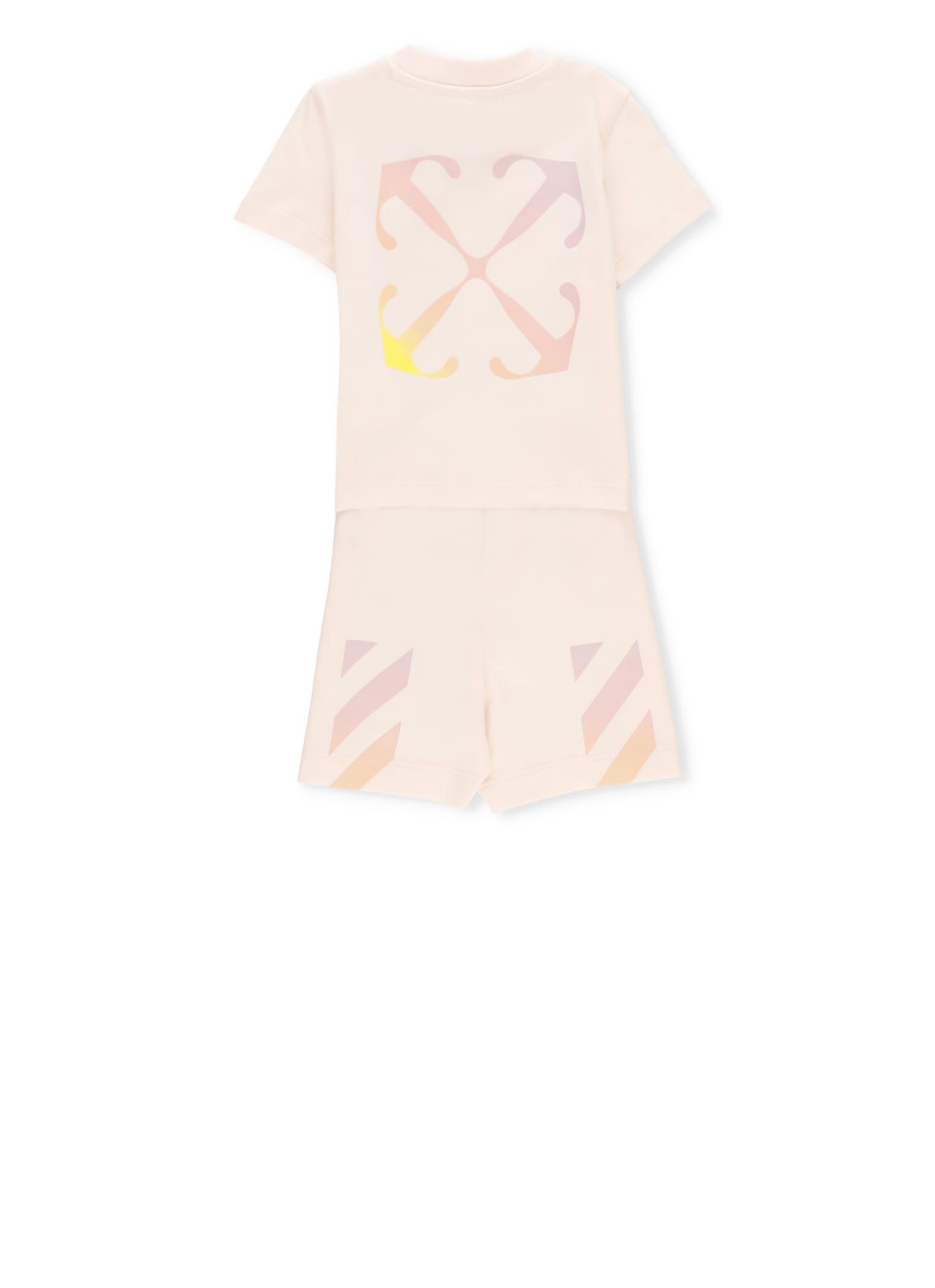 Shop Off-white Cotton Two Pieces Jumpsuit In Pink