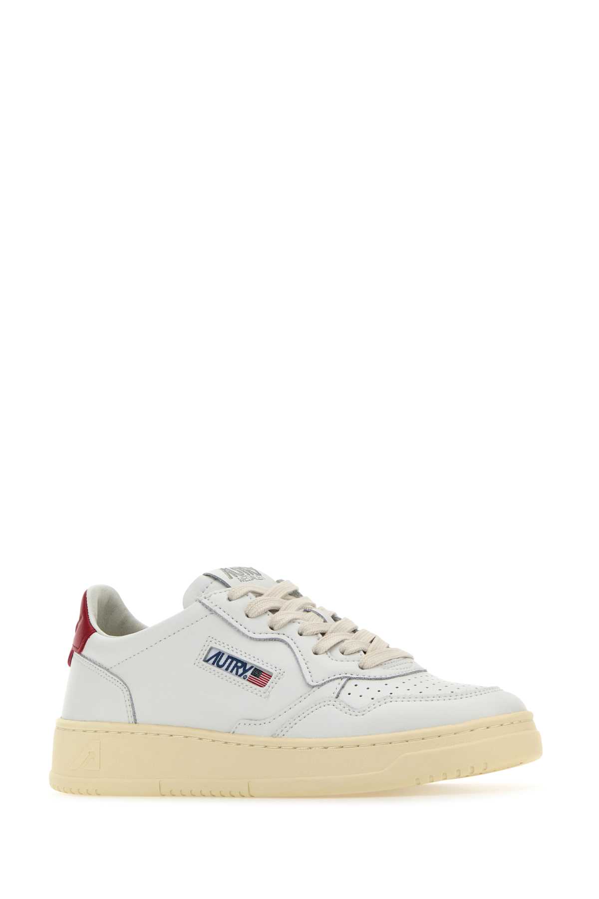 Shop Autry White Leather Medalist Sneakers In Ll21