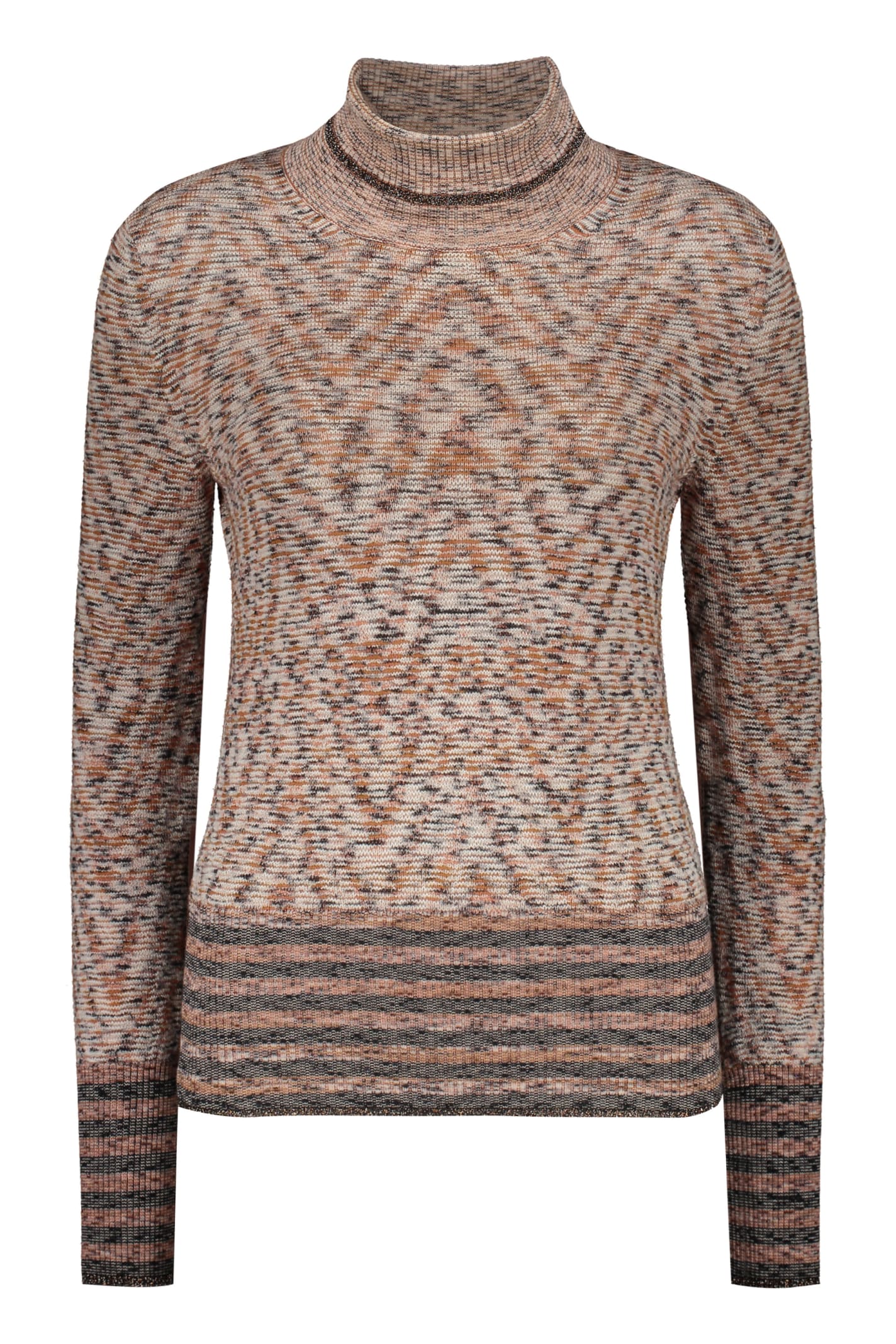 Missoni Wool Turtleneck Sweater In Brown