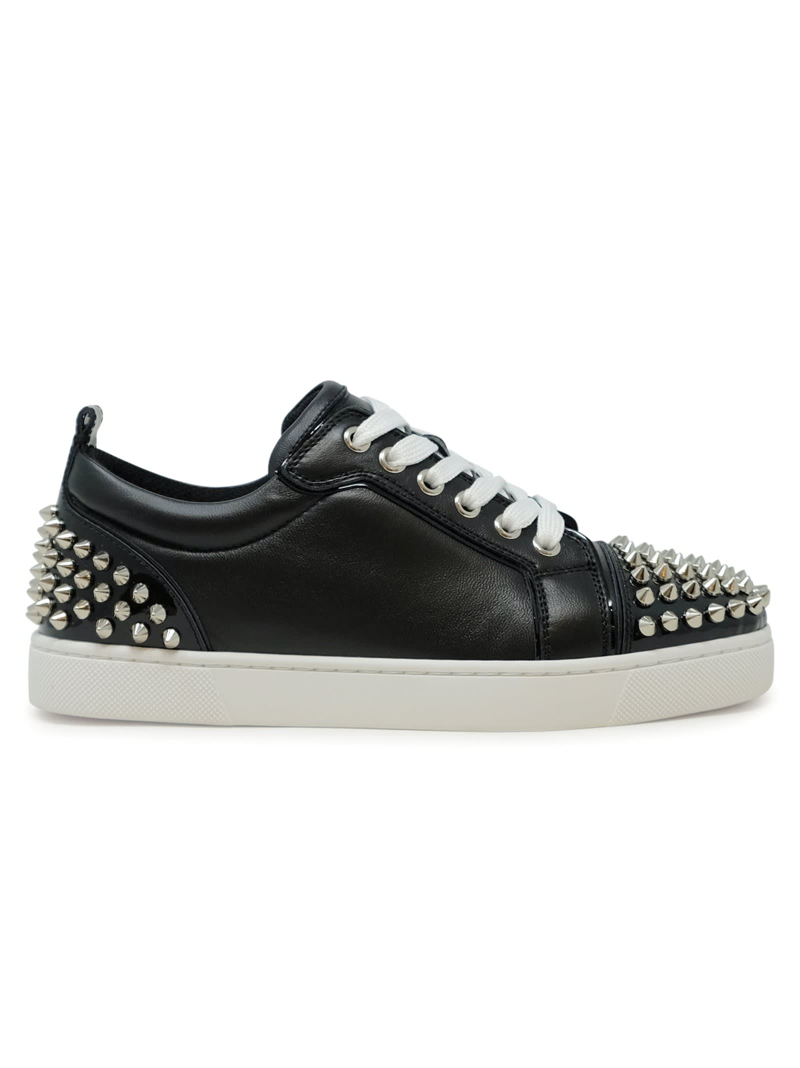 Louise Junior Spikes Black Nappa Sneakers