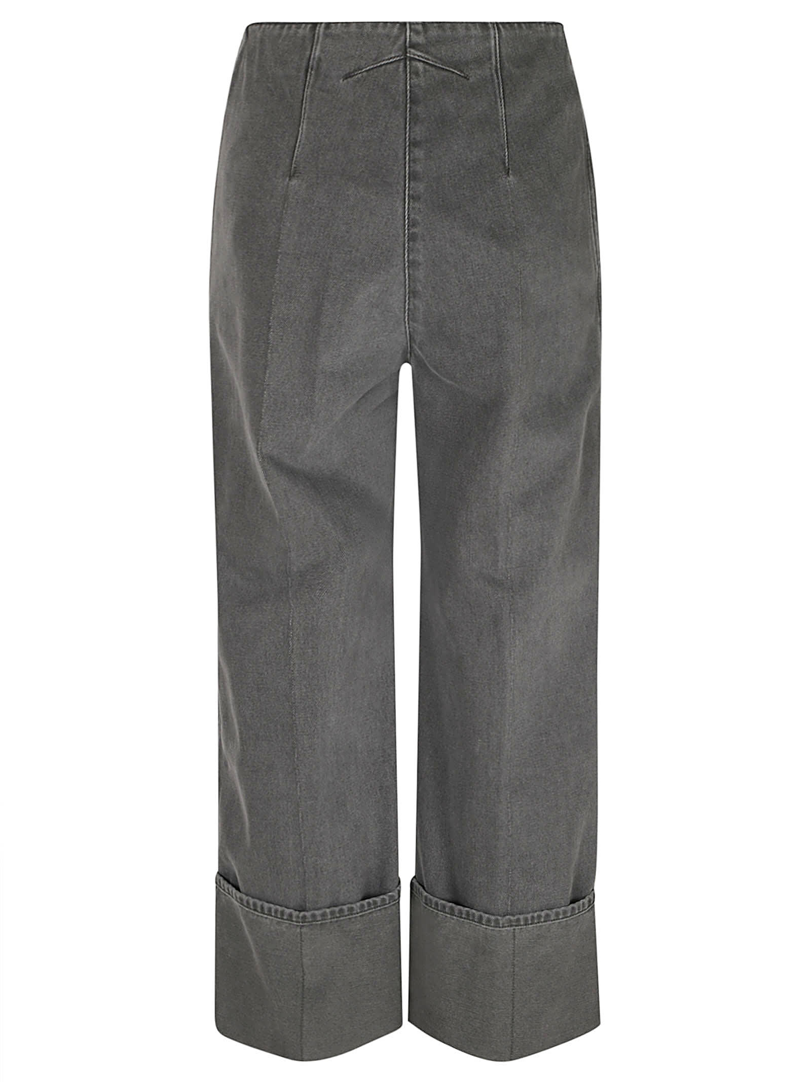 Shop Patou Denim Iconic Trousers In Anthracite