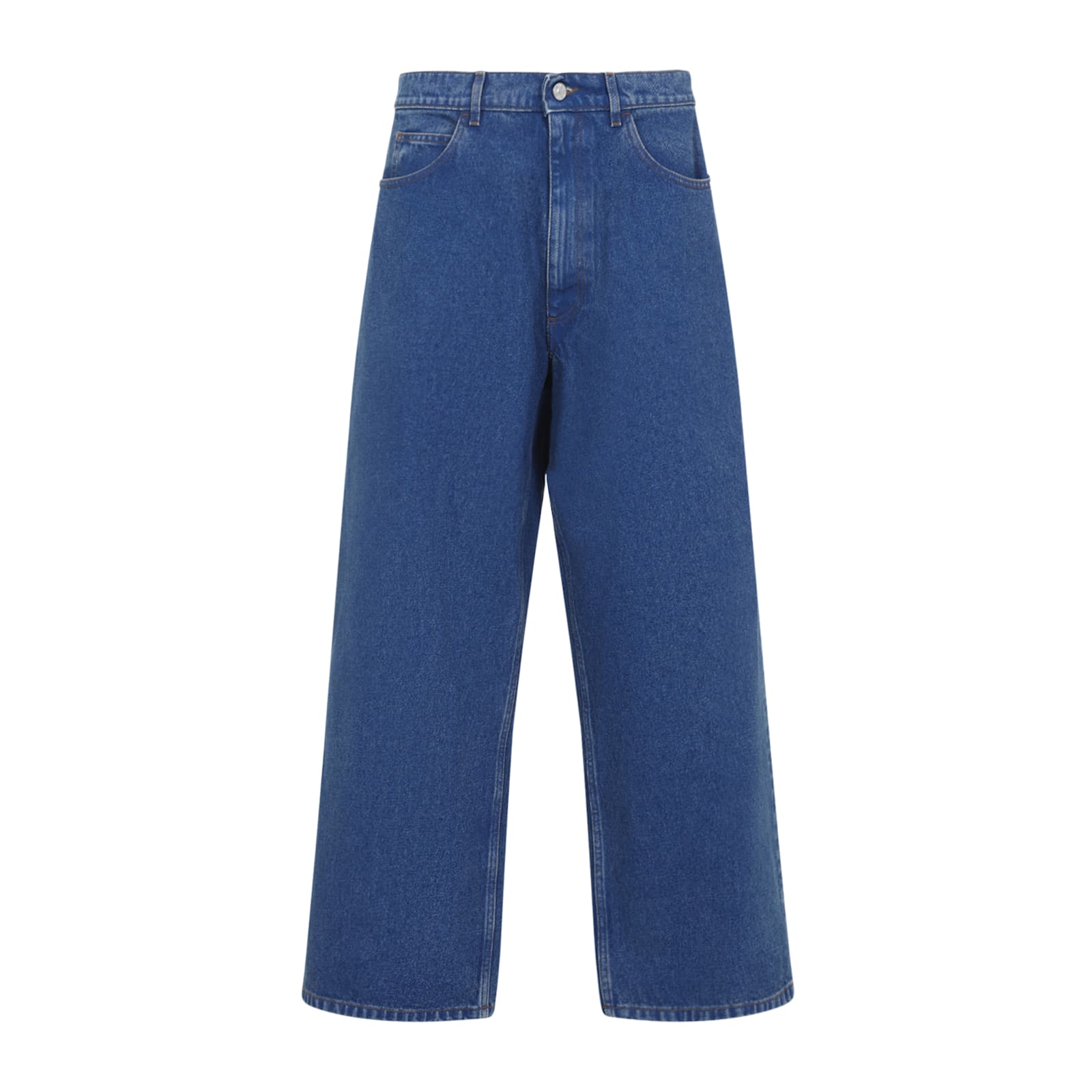 Marni Hight Waist And Wide Leg Jeans In Blue