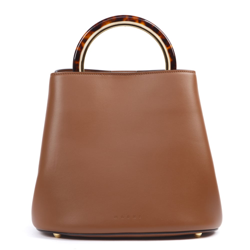 Marni Pannier Bag In Brown Leather