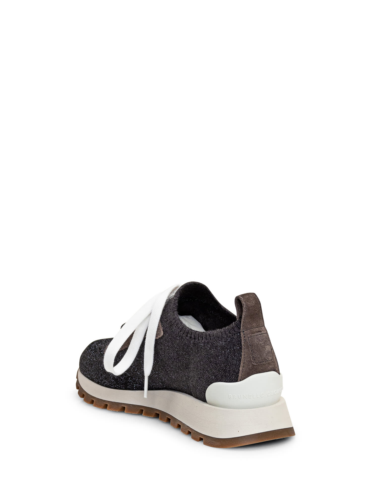 Brunello Cucinelli Lurex And Suede Sneakers In Blue