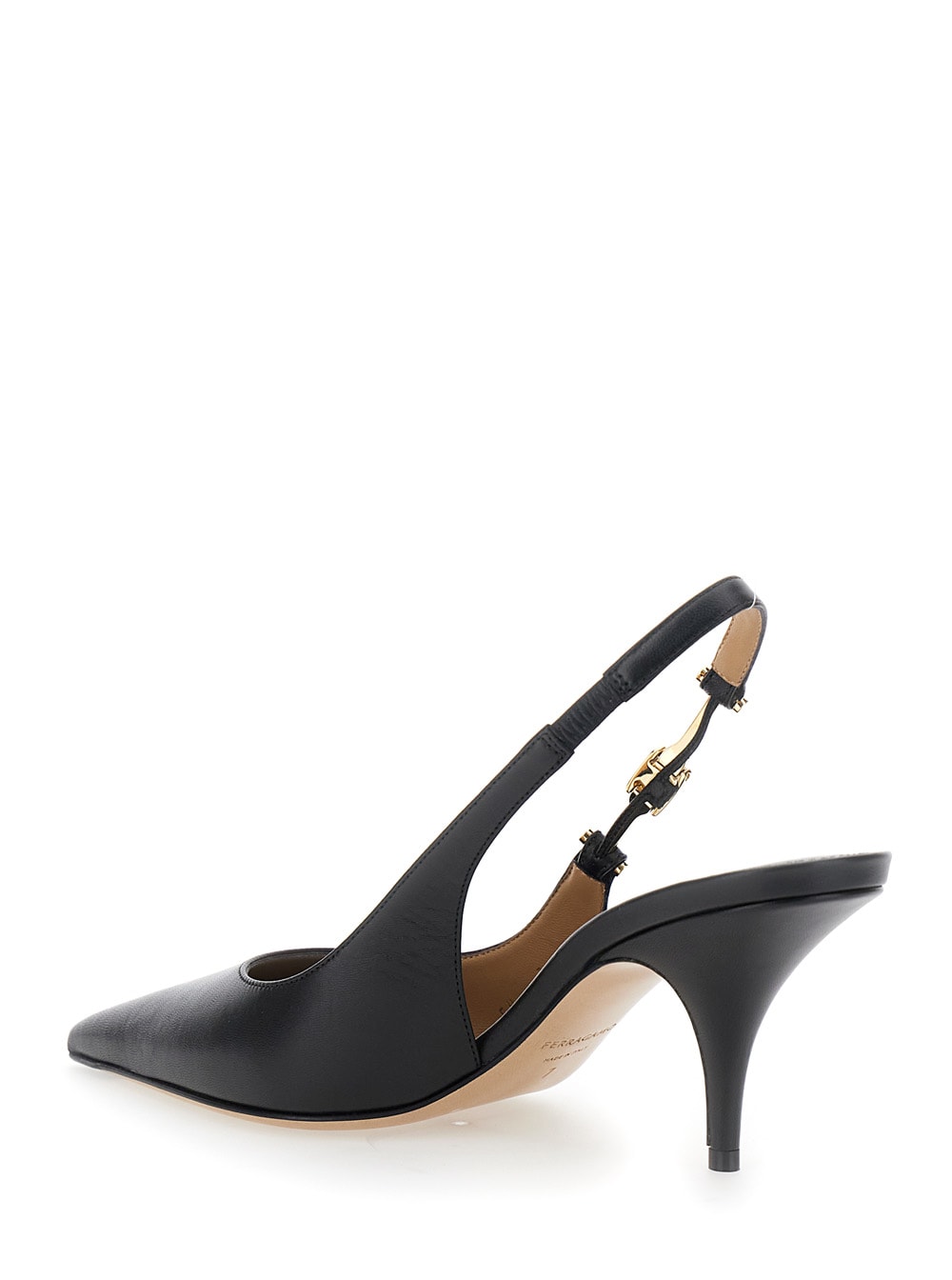 Ferragamo Tally 70 Sling Pump Heel 7.0 Mid (5 - <8 Cm) In Black