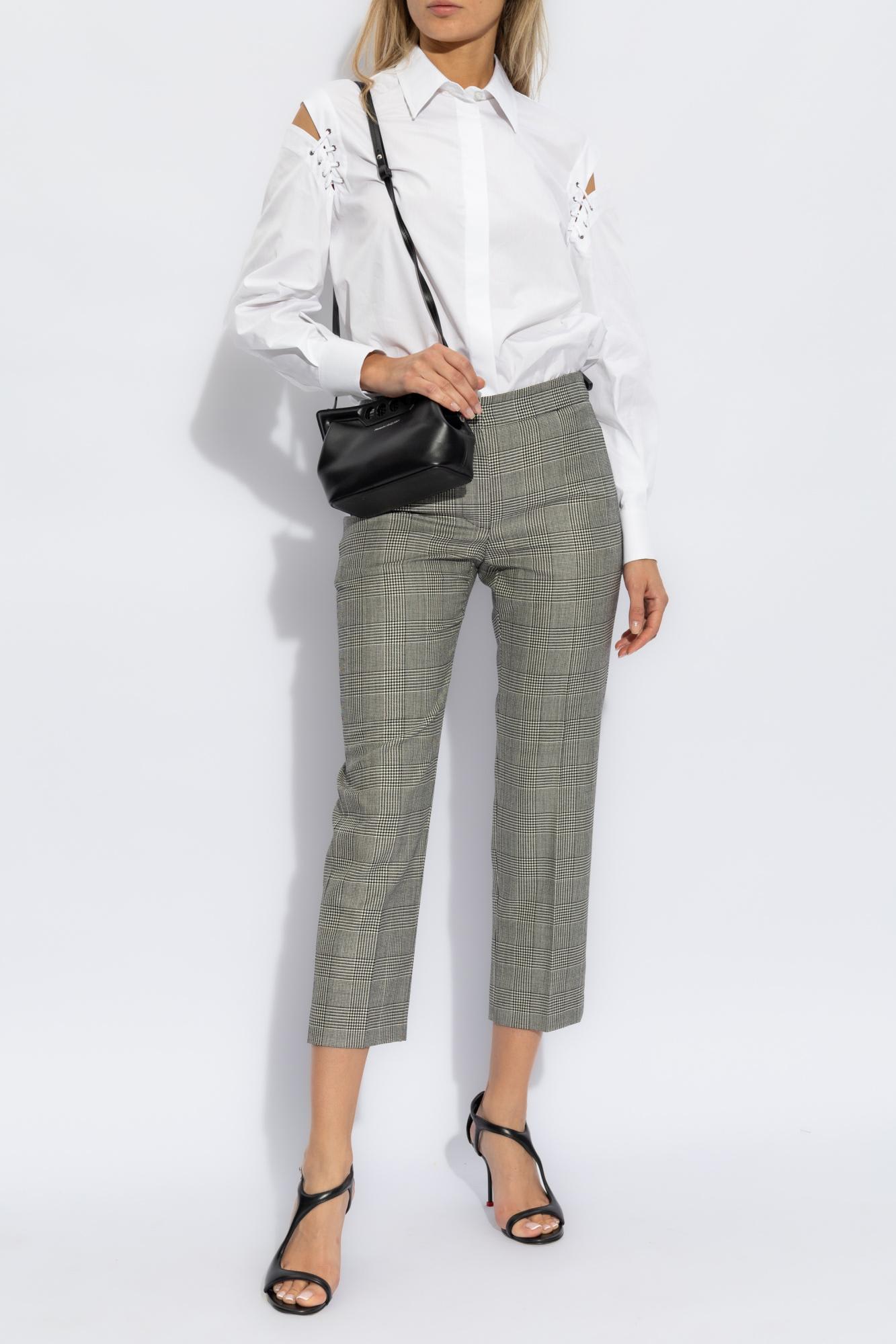 Alexander Mcqueen Creased Trousers In Brown