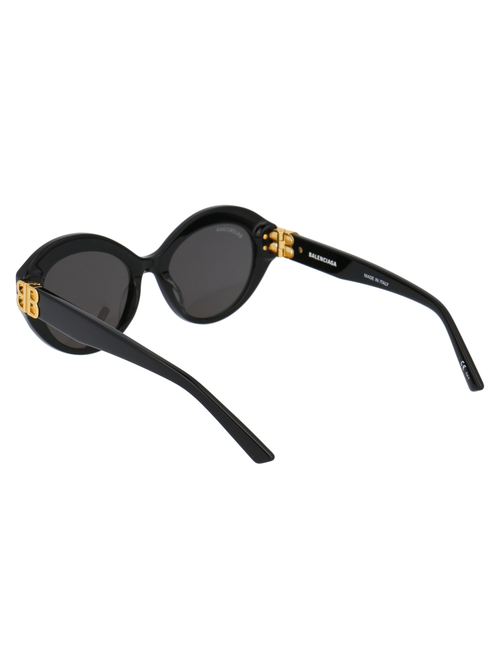 Shop Balenciaga Bb0133s Sunglasses In 001 Black Gold Grey