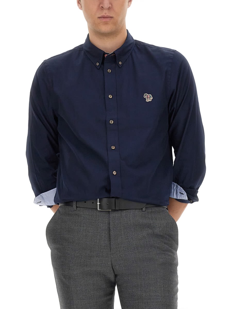 Shop Ps By Paul Smith Regular Fit Shirt In Blue