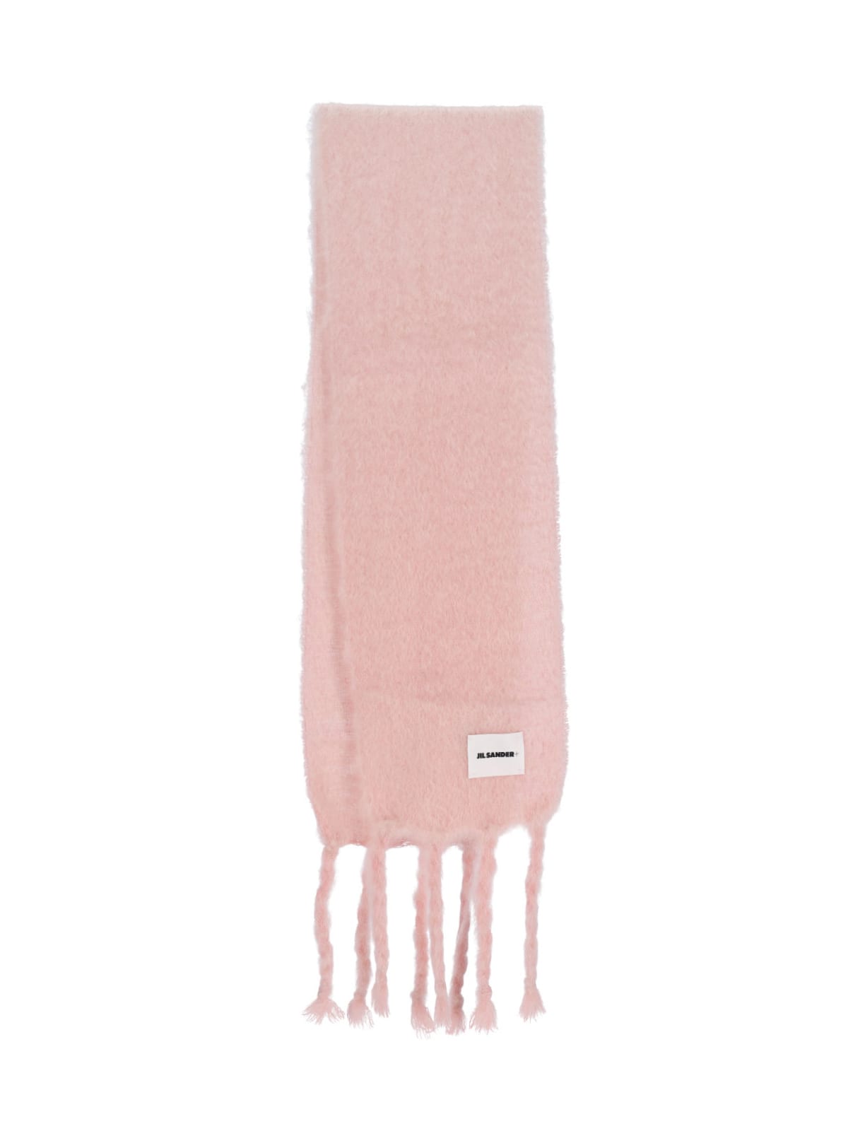 Jil Sander Mohair And Wool Blend Scarf In Pink