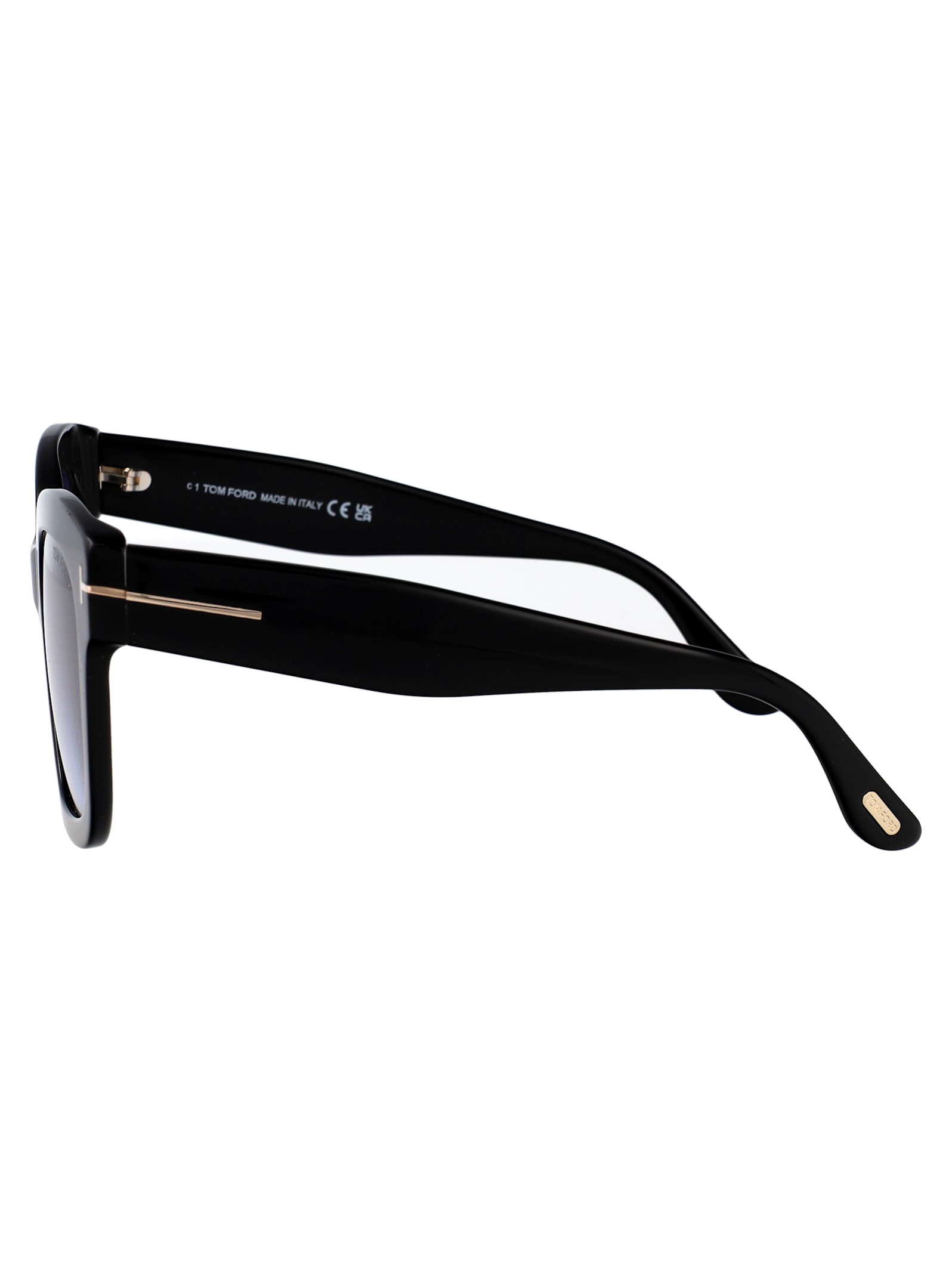 Tom Ford Geometric Frame Sunglasses In Black