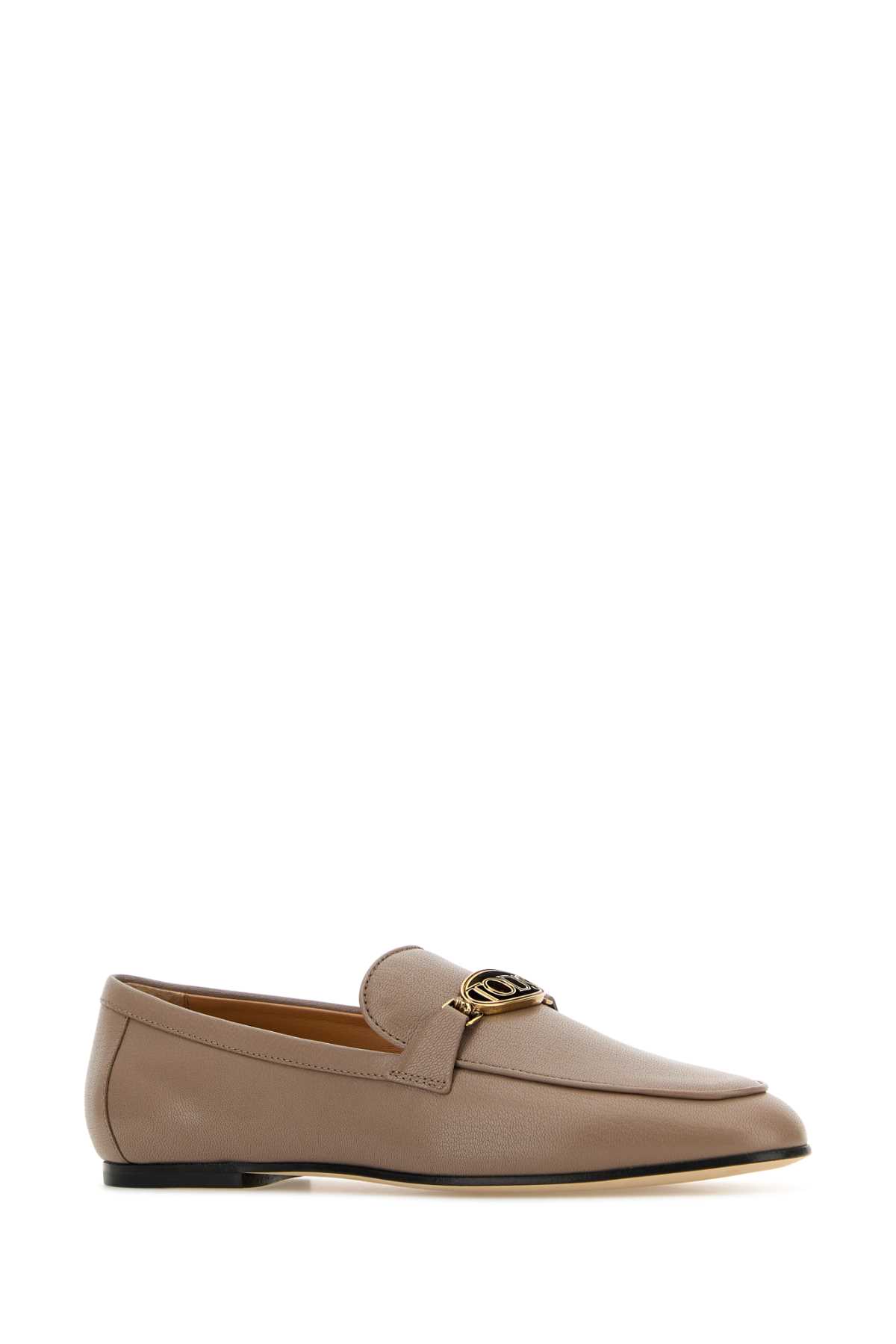 Shop Tod's Mud Leather Loafers In C413