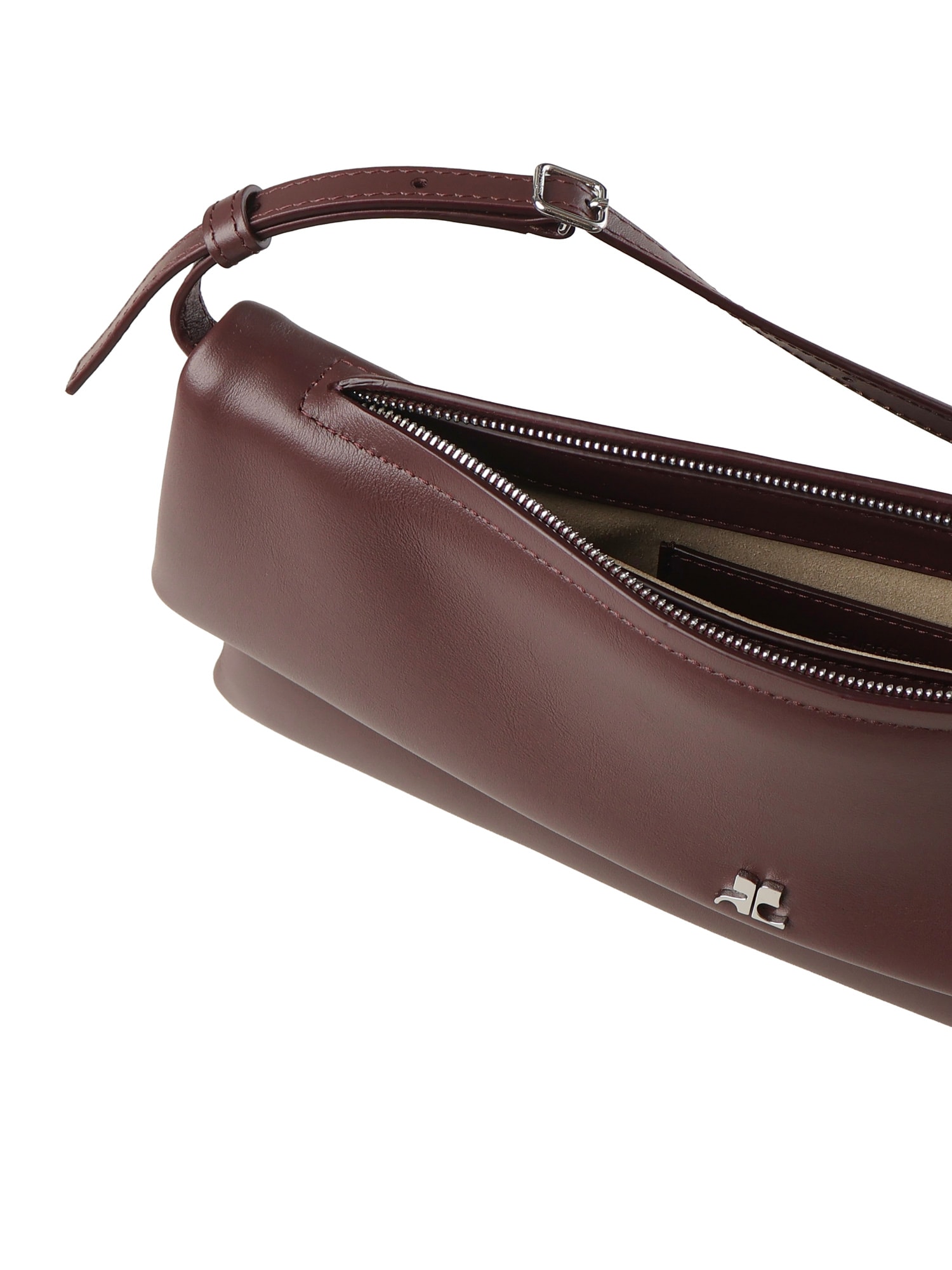 Courrèges Leather Cuff Clutch In Purple