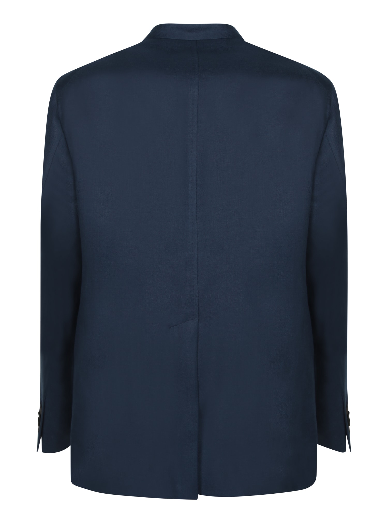 Shop Tagliatore Blue Linen Jacket
