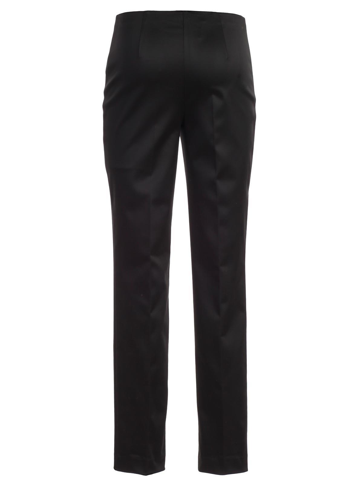 Shop P.a.r.o.s.h Tailored Straight Leg Trousers In Nero