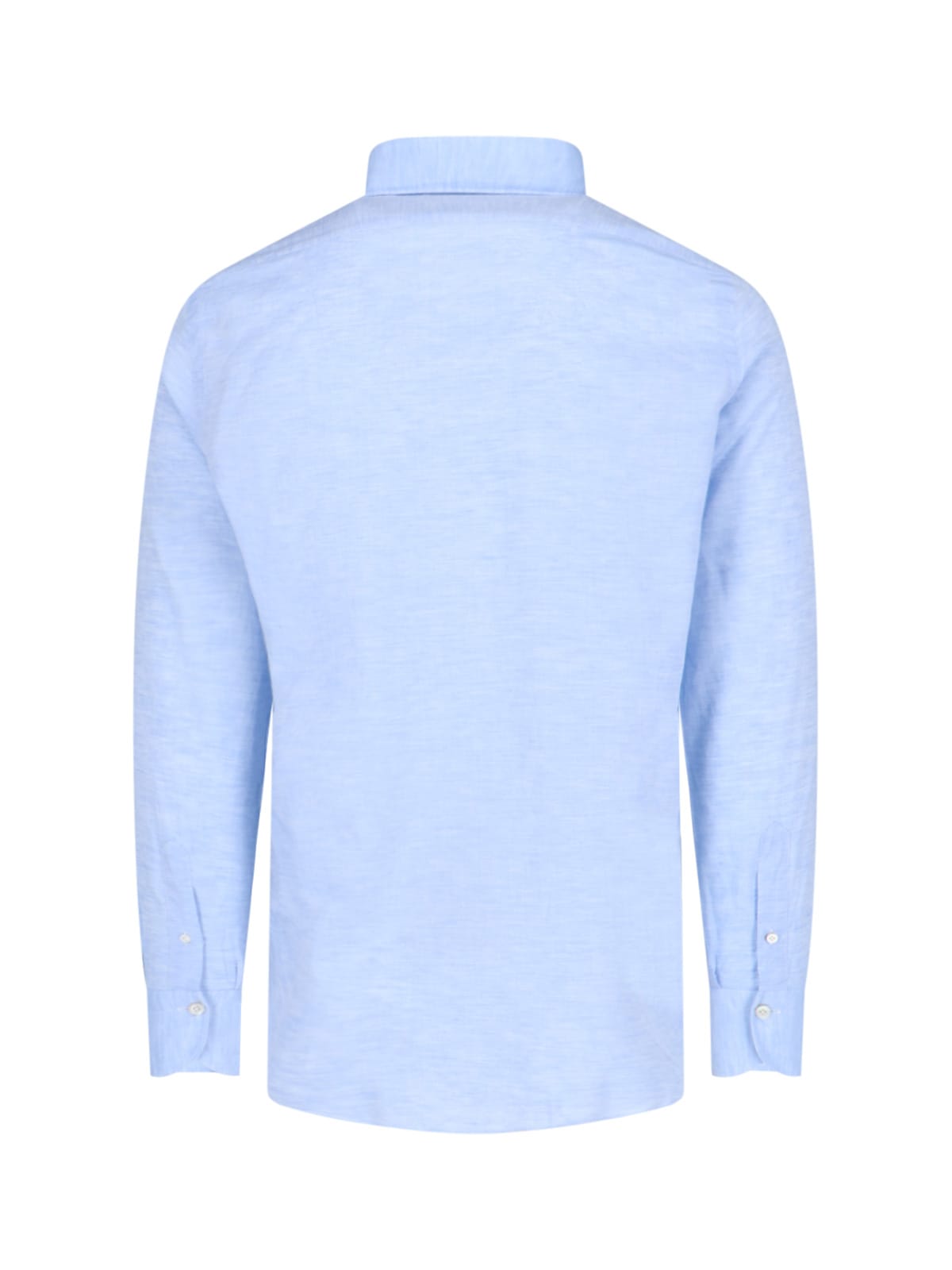 Shop Finamore Basic Shirt In Light Blue