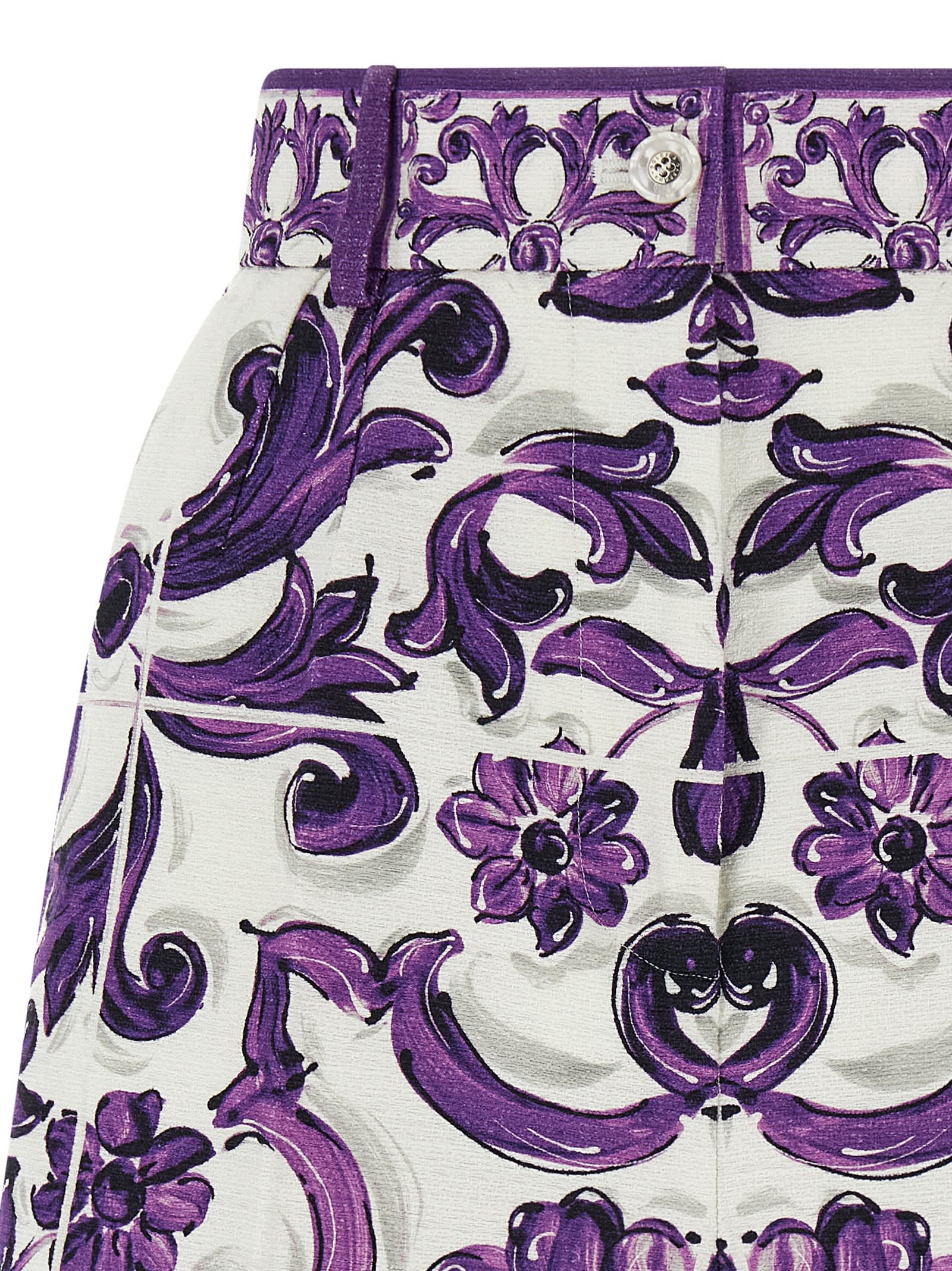 Dolce & Gabbana 'maiolica' Print Bermuda Shorts In Multi