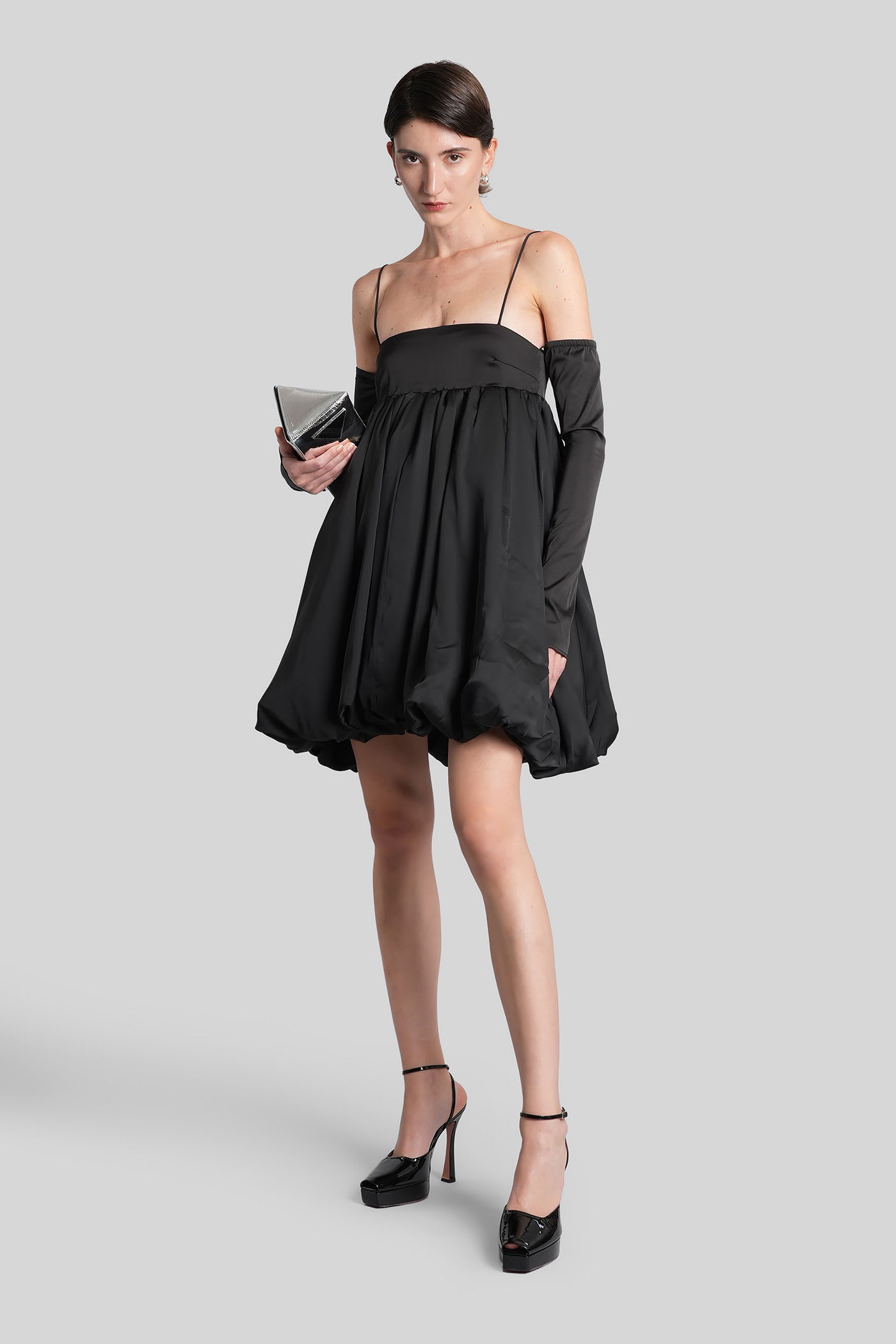Rotate Birger Christensen Bubble Midi Dress In Black