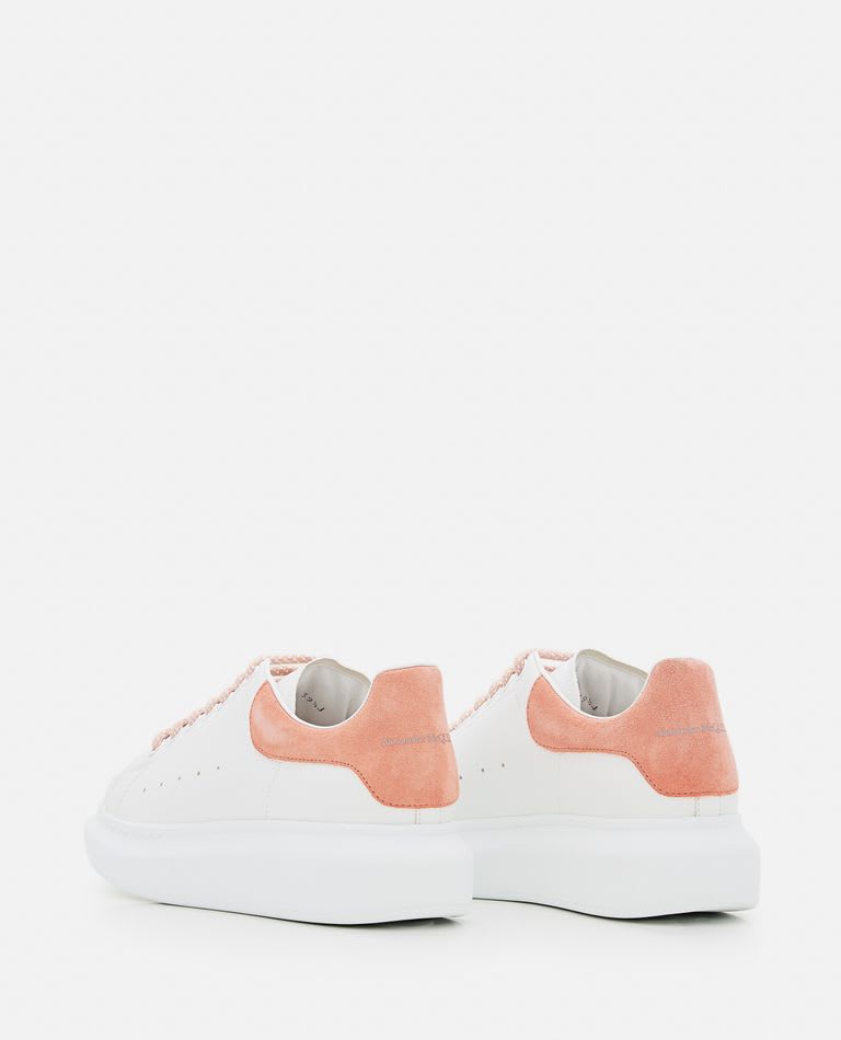 Shop Alexander Mcqueen 45mm Larry Leather Sneakers In White