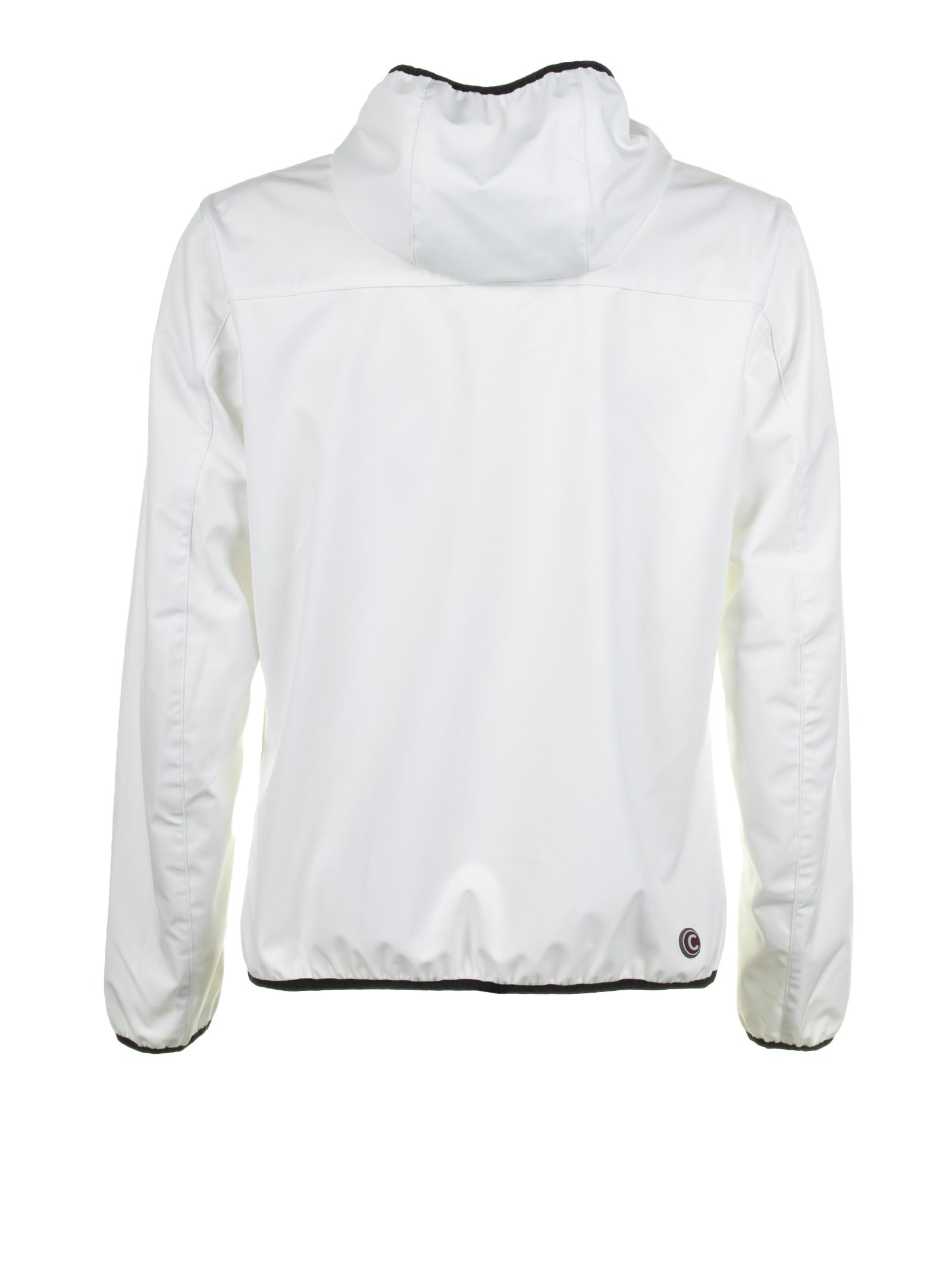Shop Colmar White Softshell Jacket With Hood In Bianco