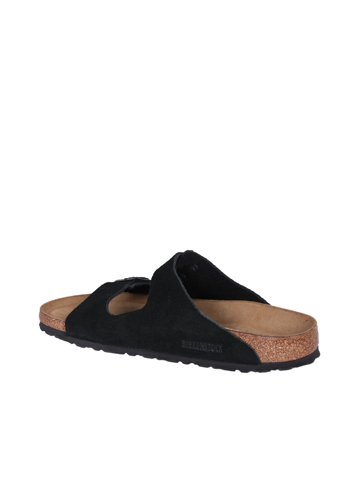 BIRKENSTOCK BLACK SUEDE ARIZONA SLIPPERS