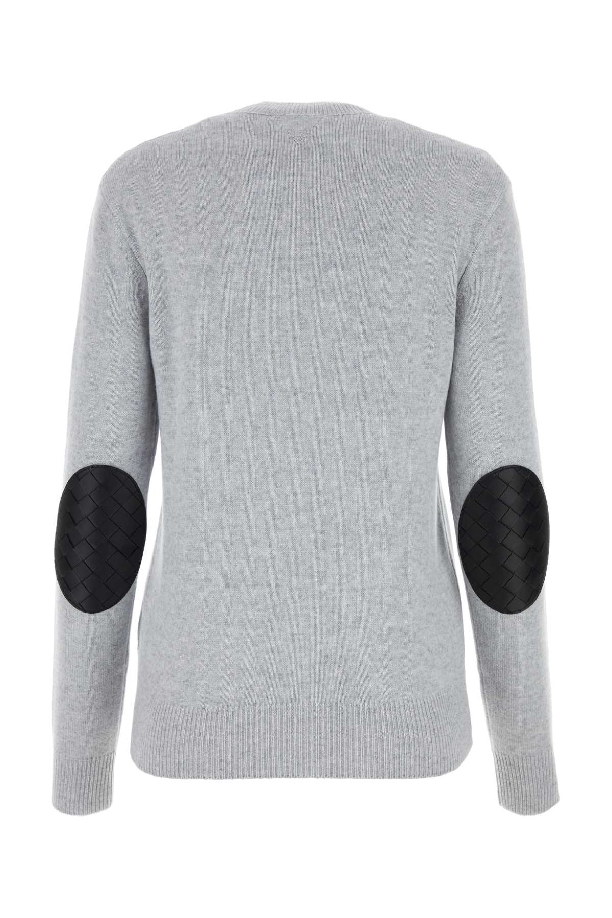 Bottega Veneta Grey Stretch Cashmere Blend Sweater In Grigio