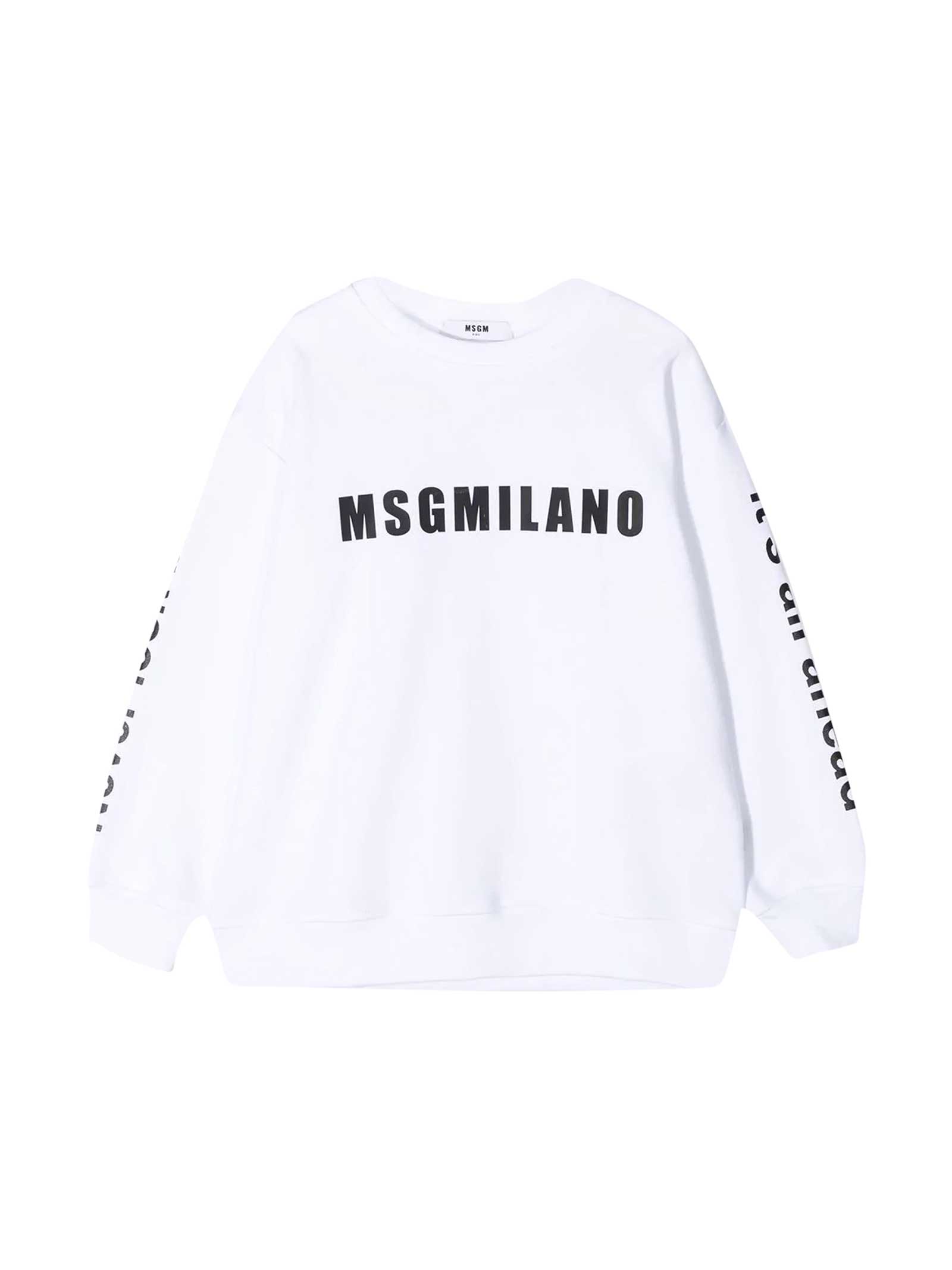 MSGM White Moncler Enfant Sweatshirt